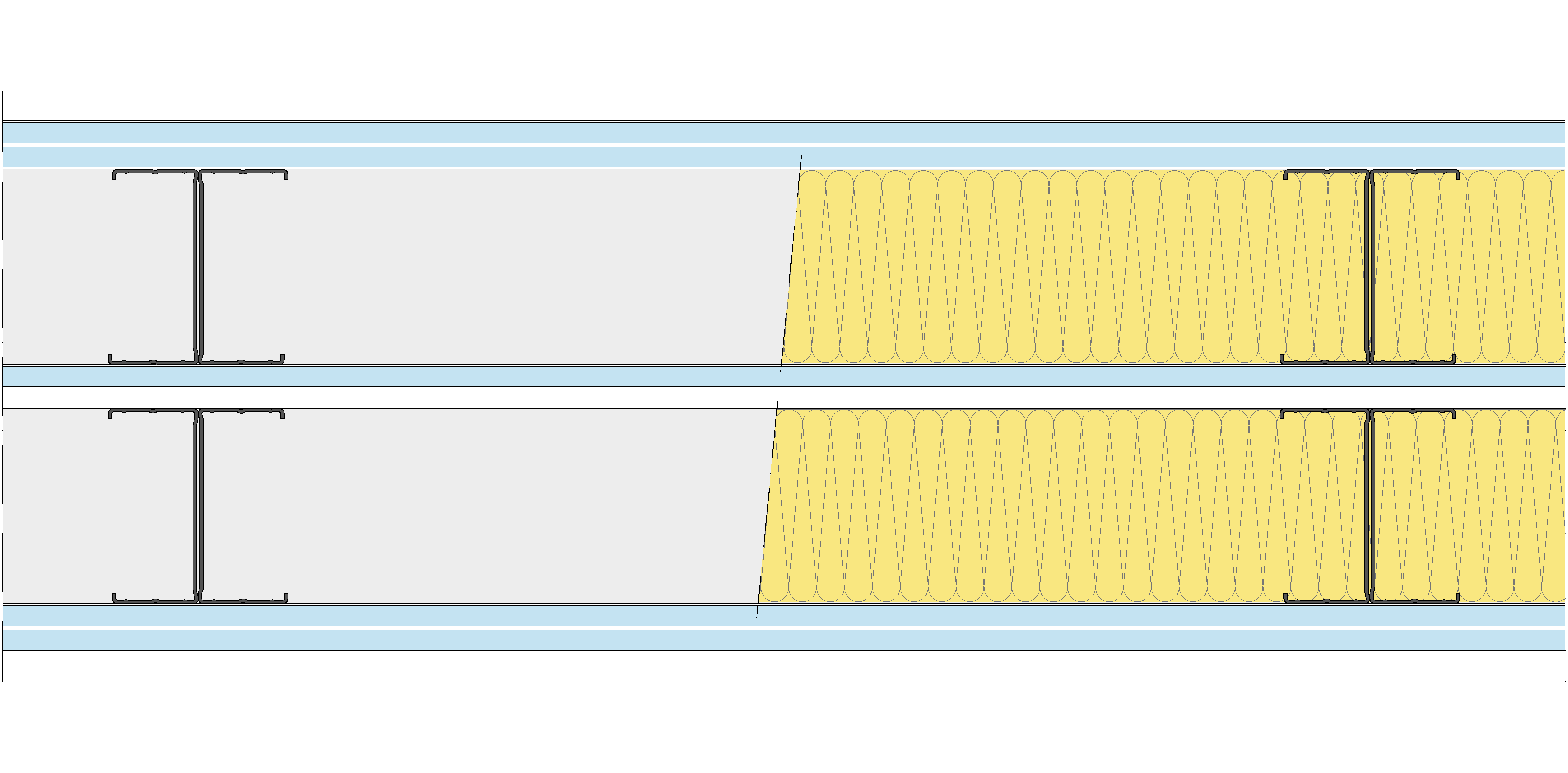 Tabique Pladur® 262,5/600 (100-45H+12,5+e+100-45H) 5OMNIA 2MW Libre