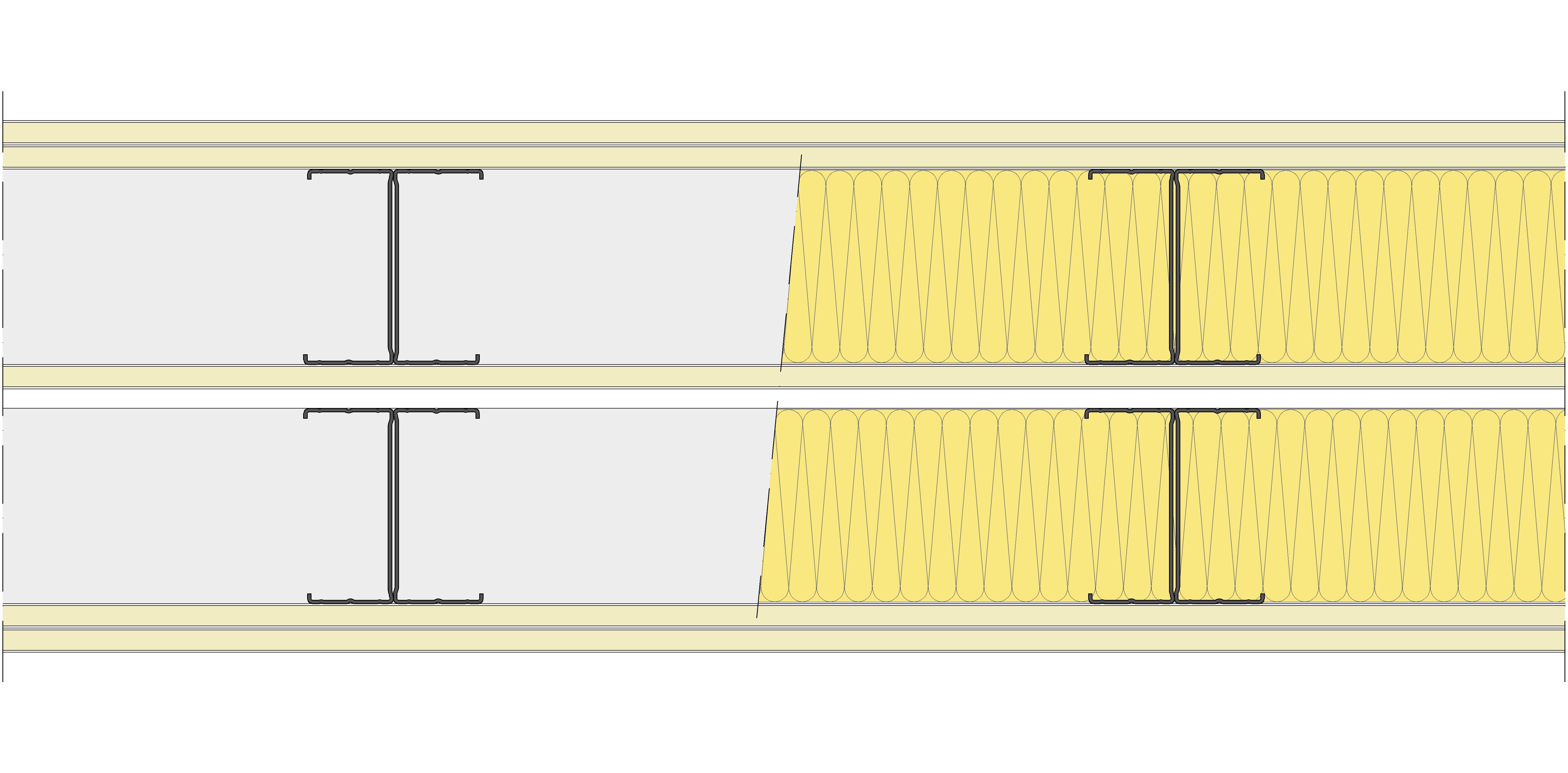 Tabique Pladur® 262,5/400 (100-45H+12,5+e+100-45H) 5N 2MW Libre