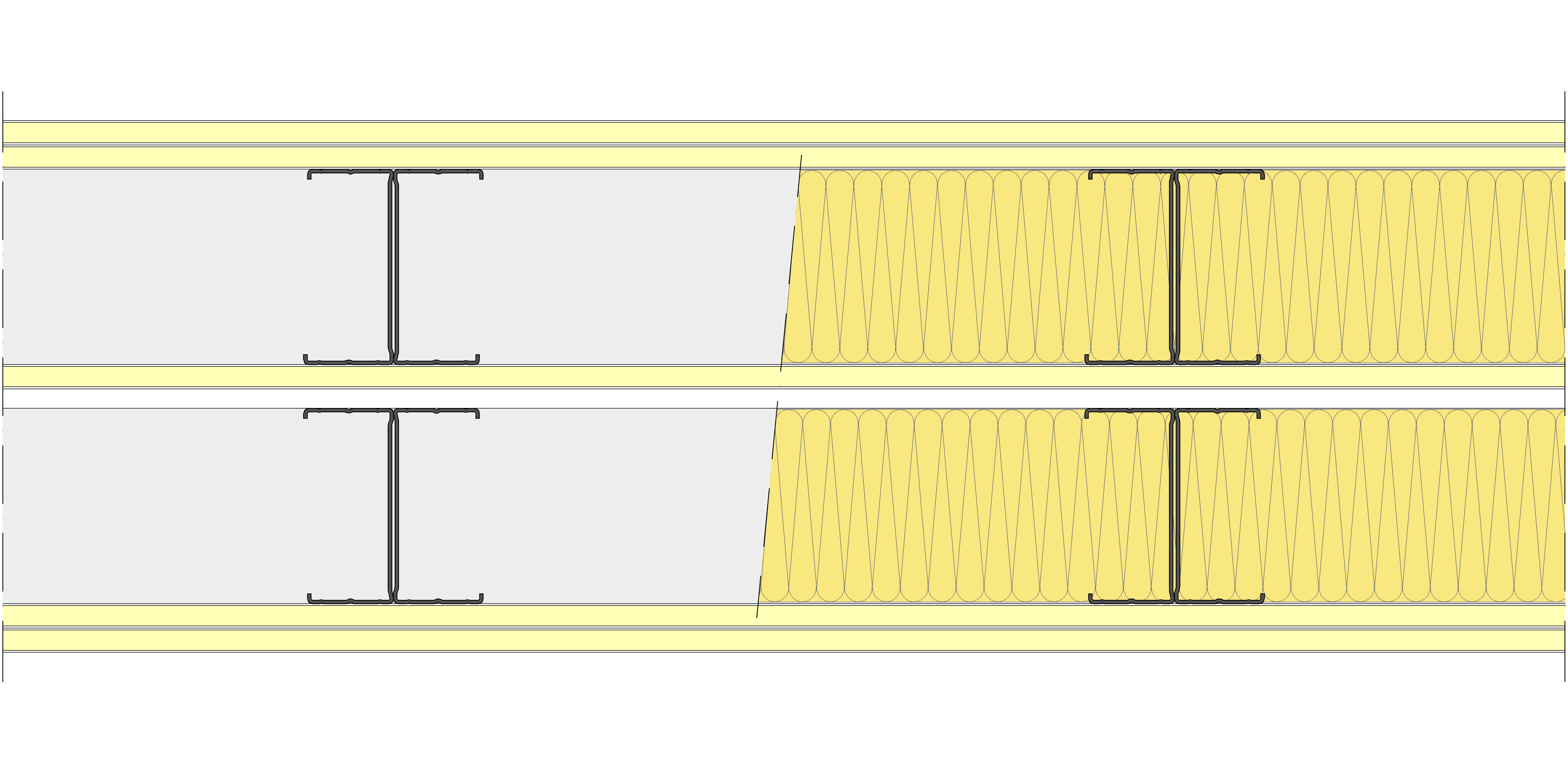 Tabique Pladur® 262,5/400 (100-45H+12,5+e+100-45H) 5I 2MW Libre