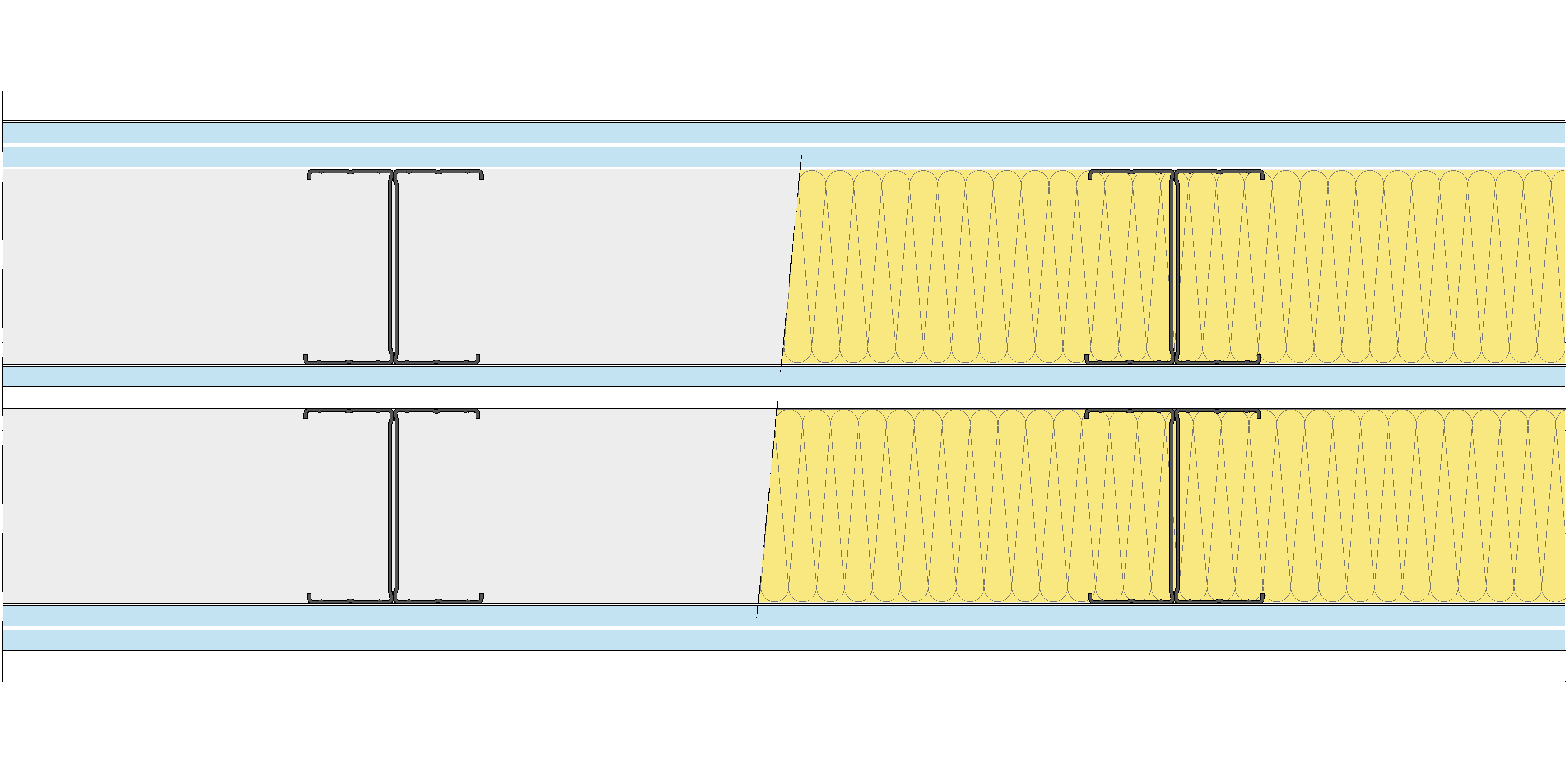 Tabique Pladur® 262,5/400 (100-45H+12,5+e+100-45H) 5OMNIA 2MW Libre