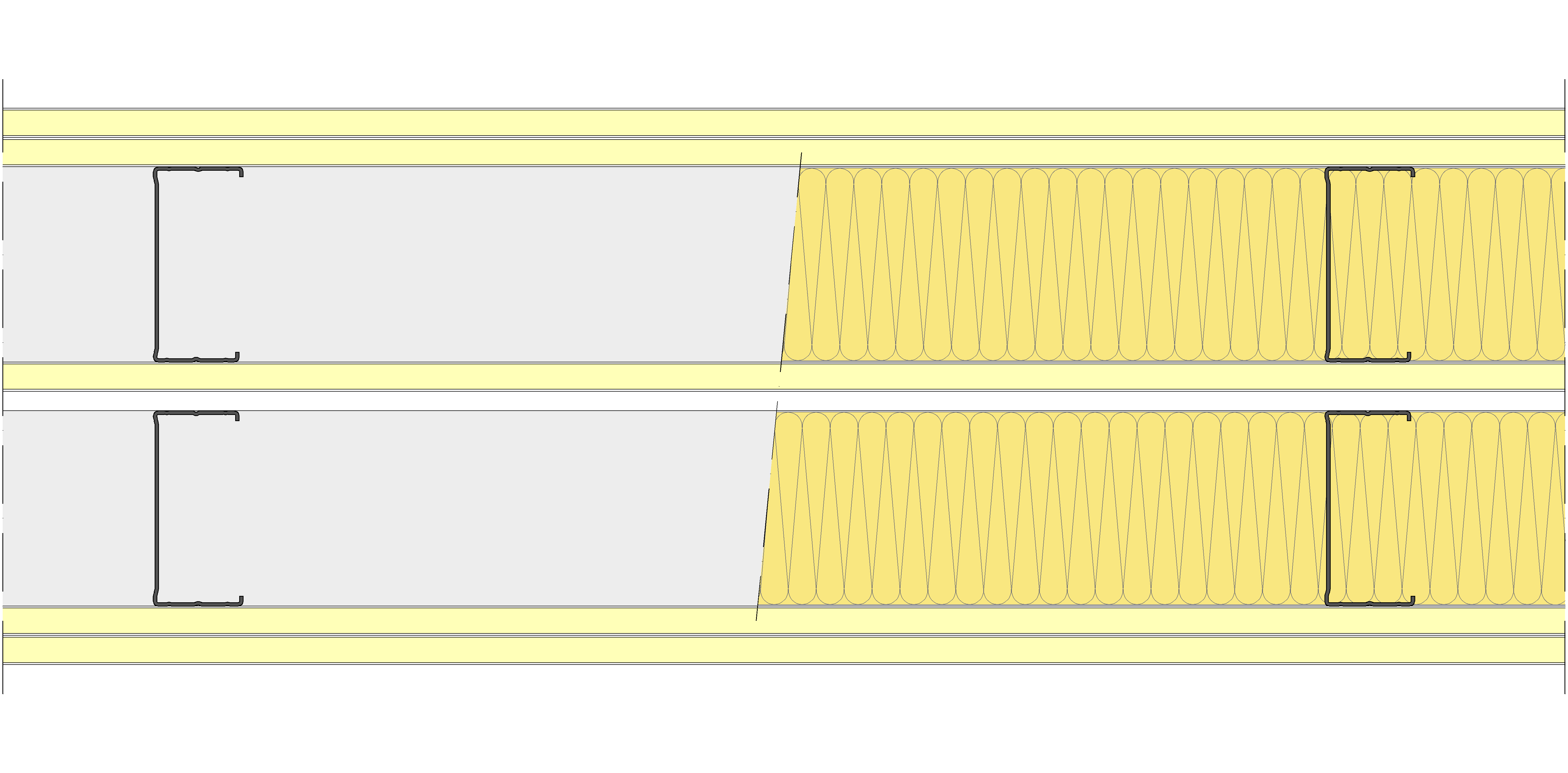 Tabique Pladur® 275/600 (100-45+15+e+100-45) 5I 2MW Libre