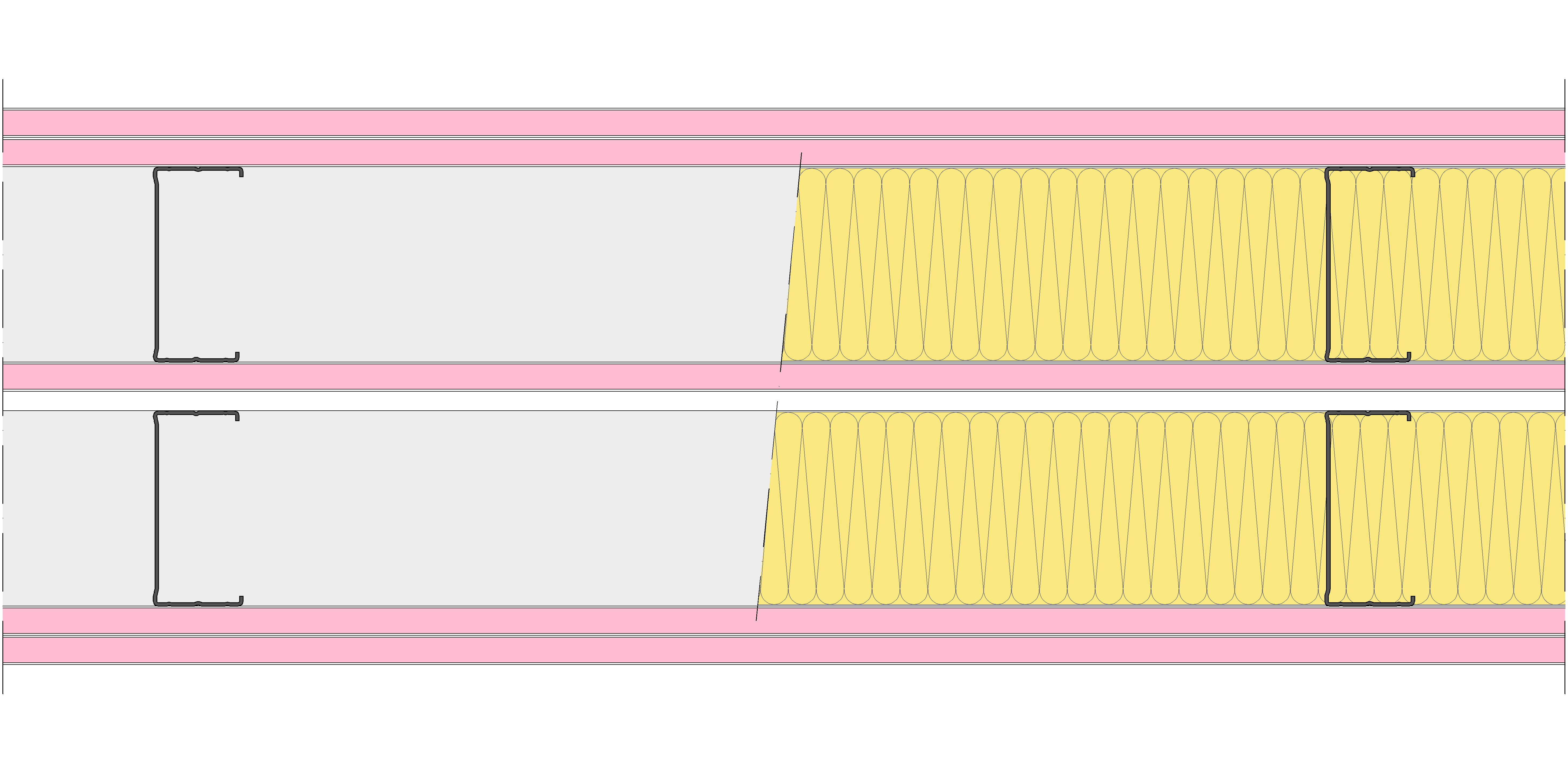 Tabique Pladur® 275/600 (100-45+15+e+100-45) 5F 2MW Libre