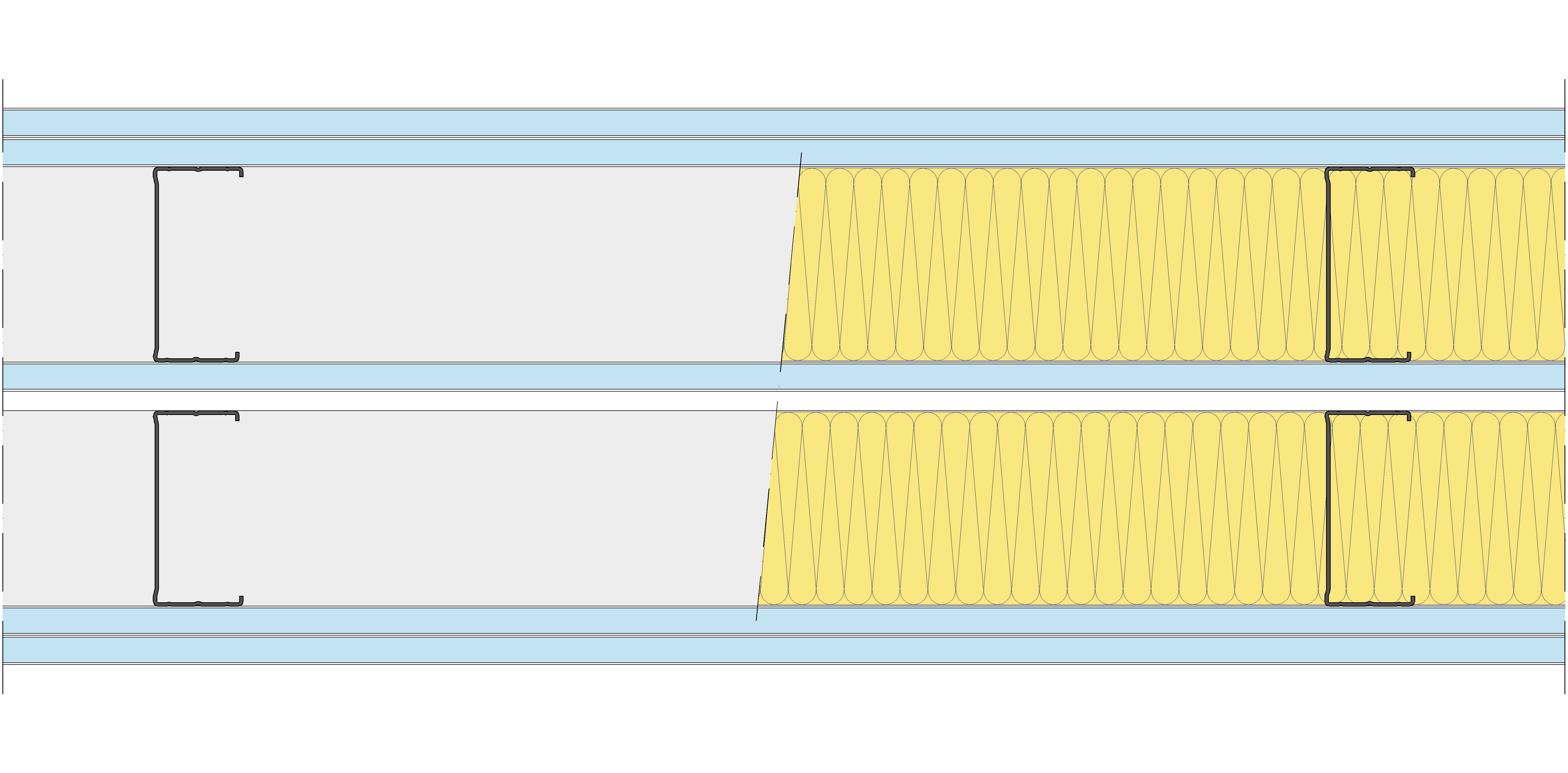 Tabique Pladur® 275/600 (100-45+15+e+100-45) 5OMNIA 2MW Libre
