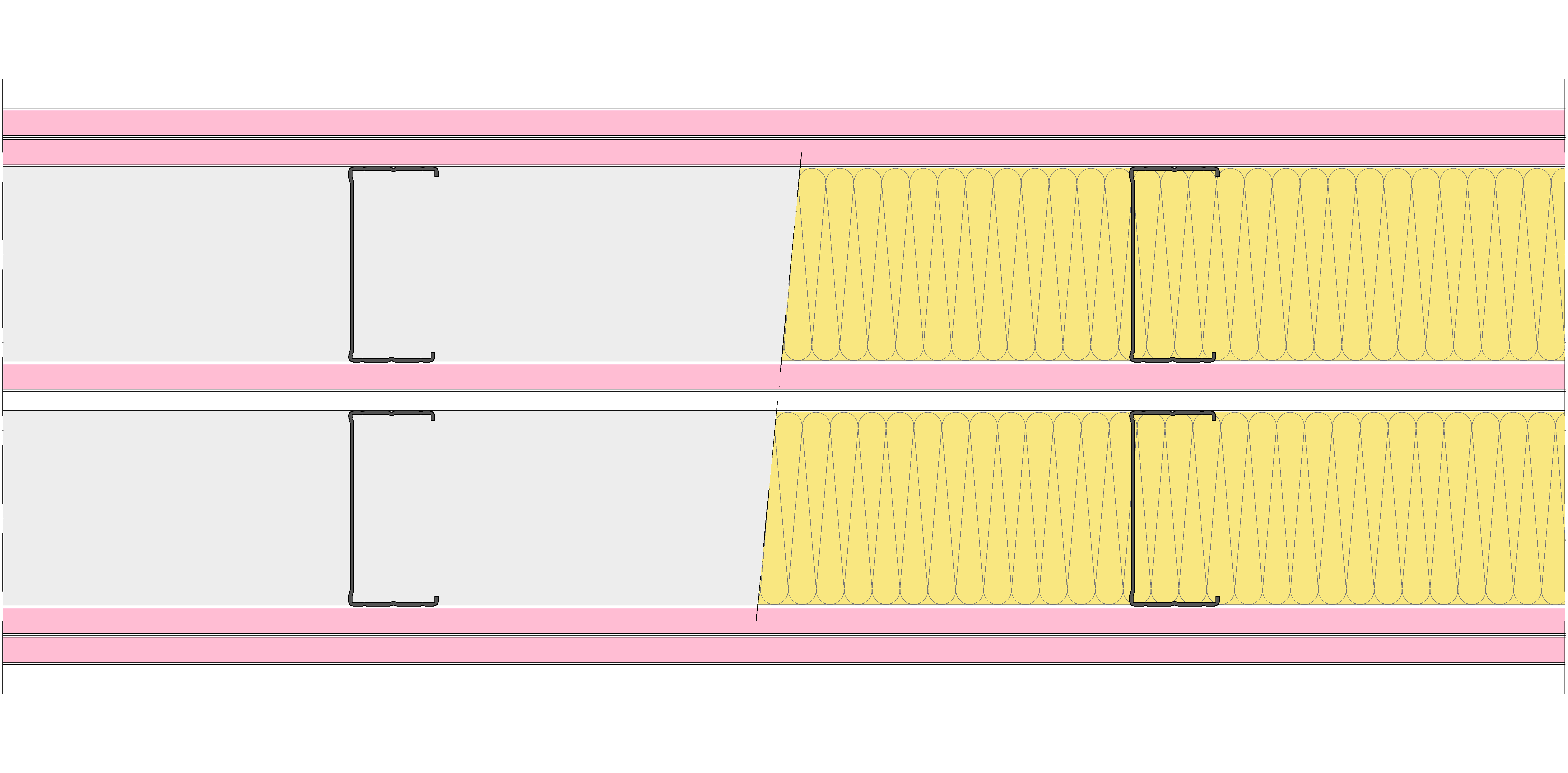 Tabique Pladur® 275/400 (100-45+15+e+100-45) 5F 2MW Libre