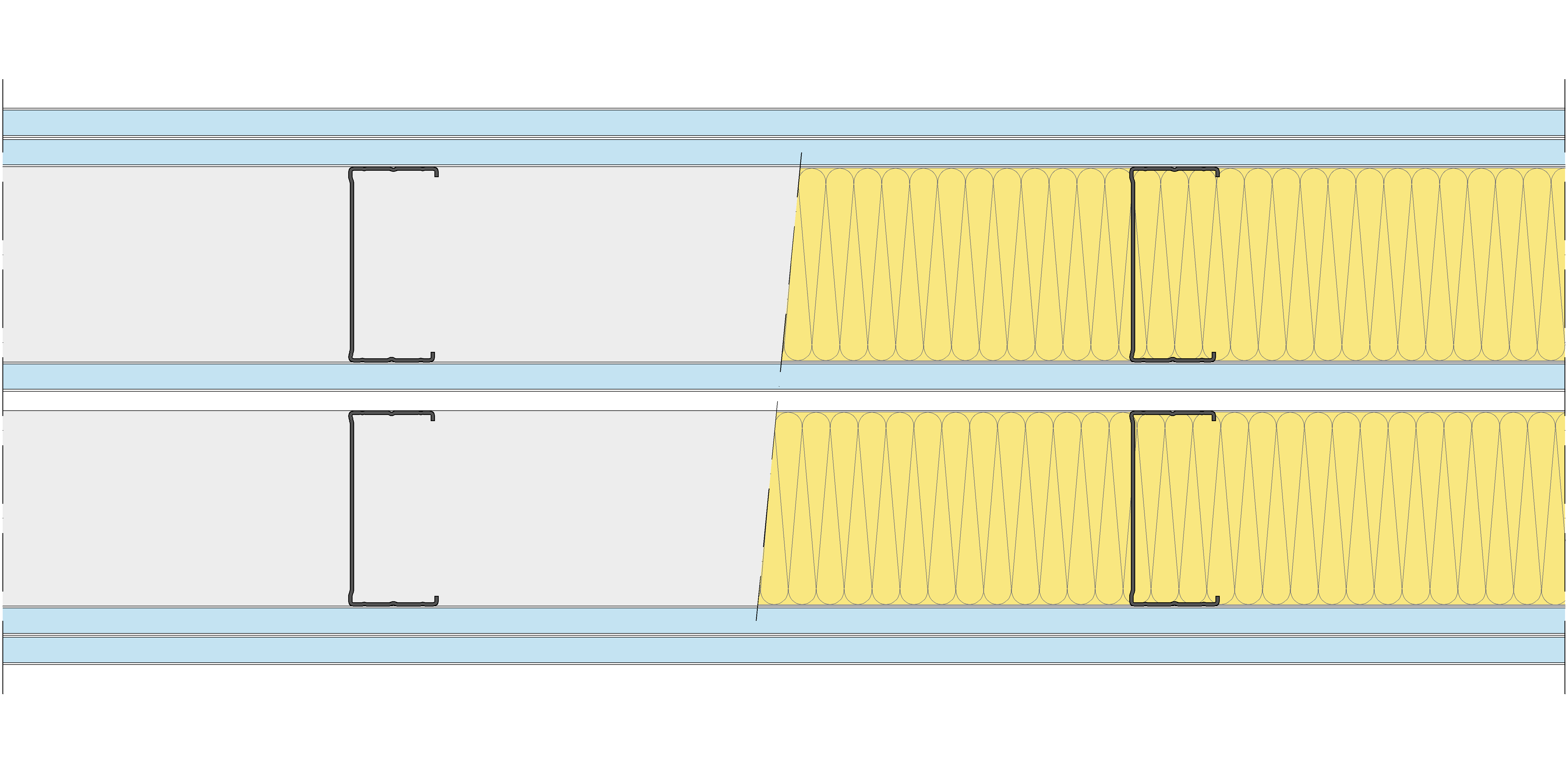 Tabique Pladur® 275/400 (100-45+15+e+100-45) 5OMNIA 2MW Libre