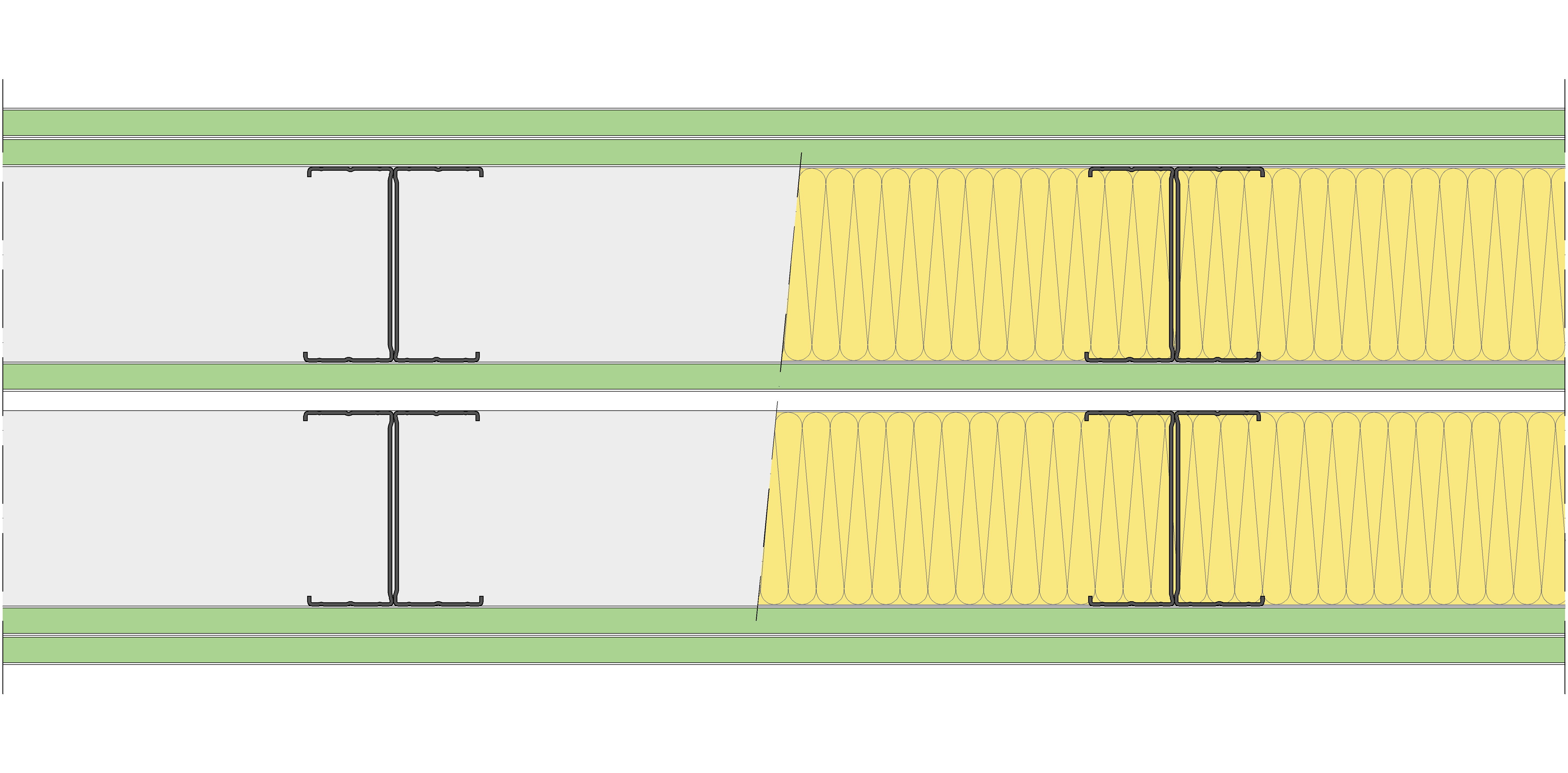 Tabique Pladur® 275/400 (100-45H+15+e+100-45H) 5H1 2MW Libre