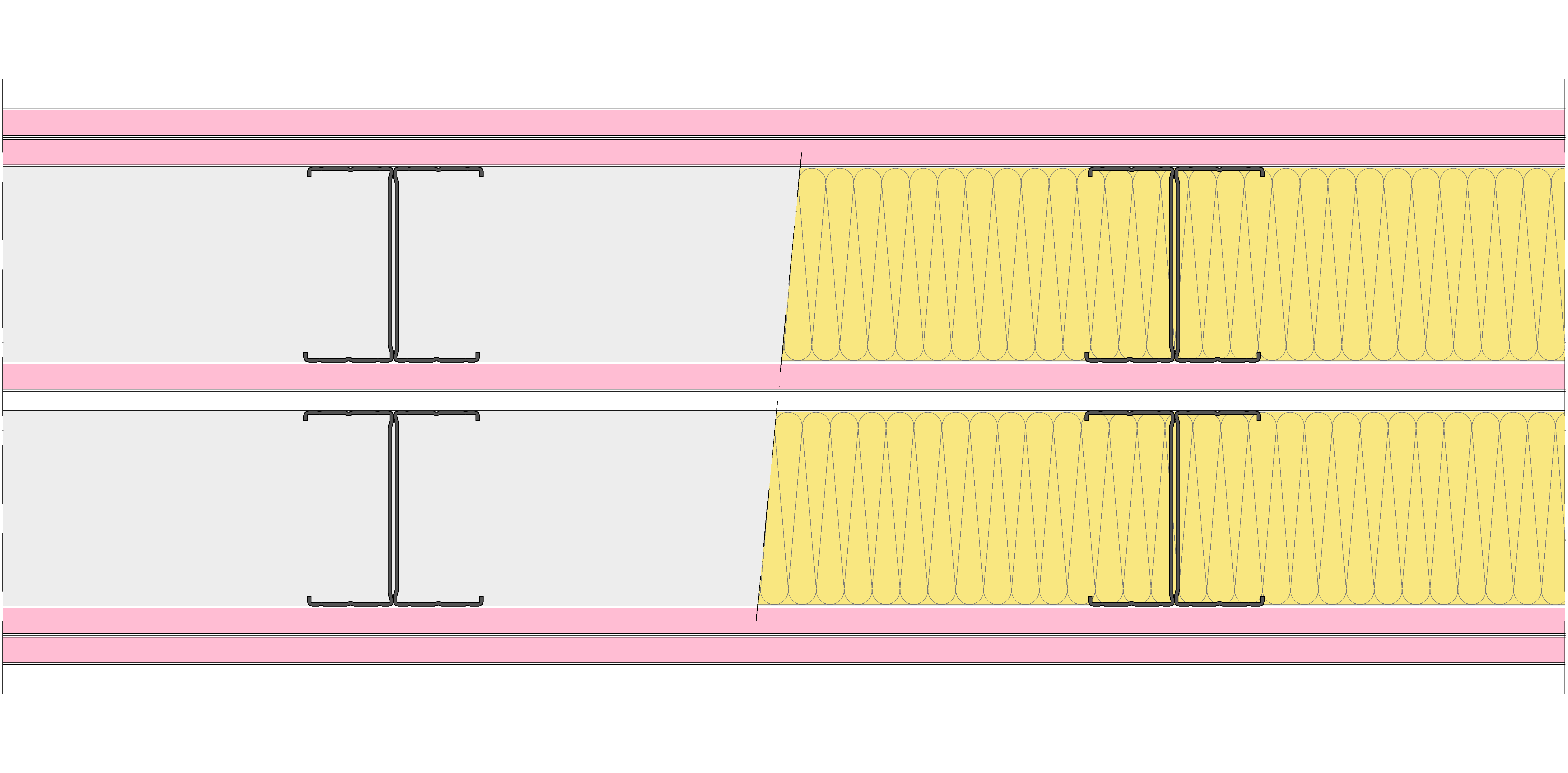 Tabique Pladur® 275/400 (100-45H+15+e+100-45H) 5F 2MW Libre