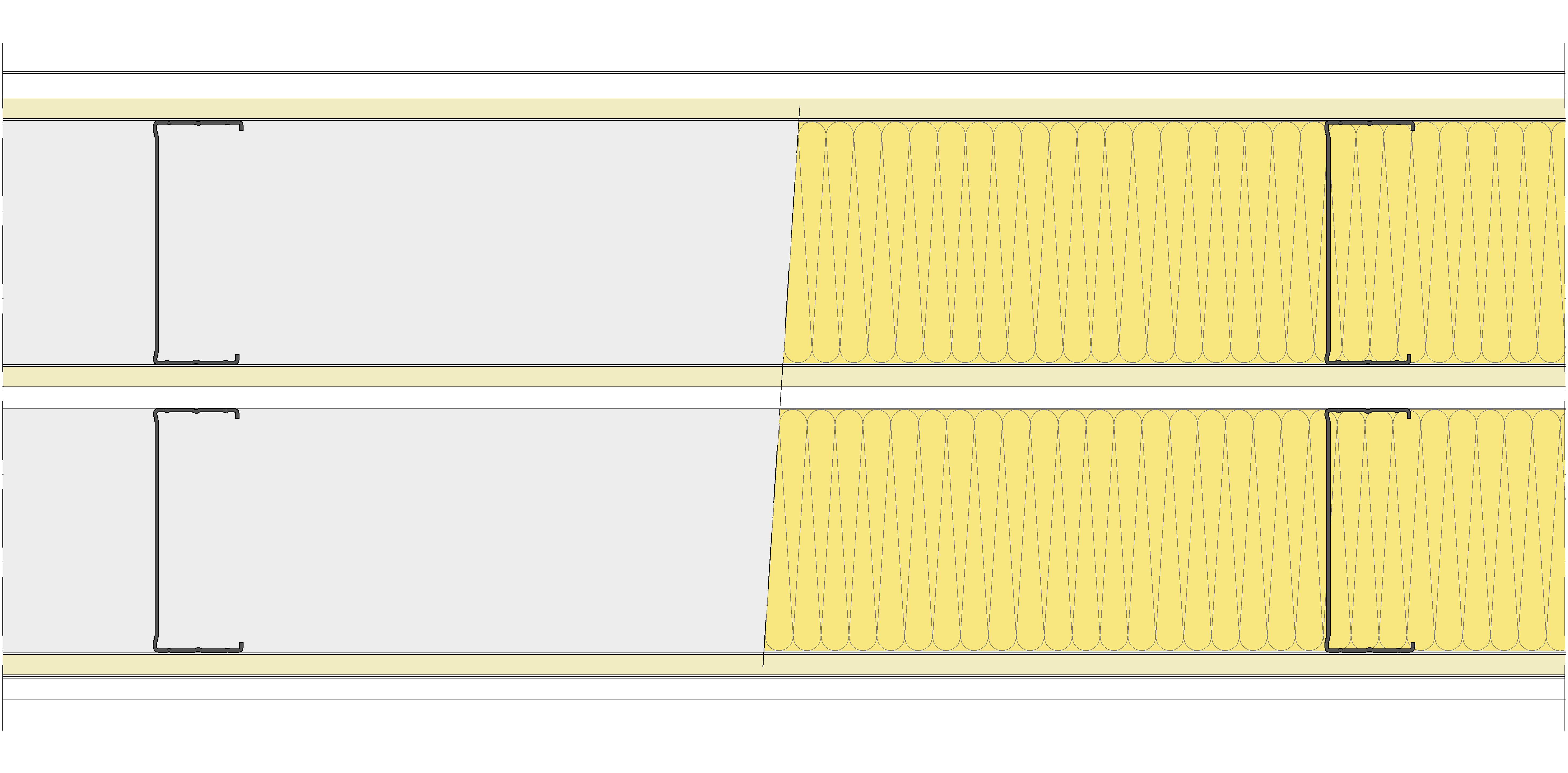 Tabique Pladur® 312,5/600 (125-45+12,5+e+125-45) 1N A1-3N-1N A1 2MW Libre