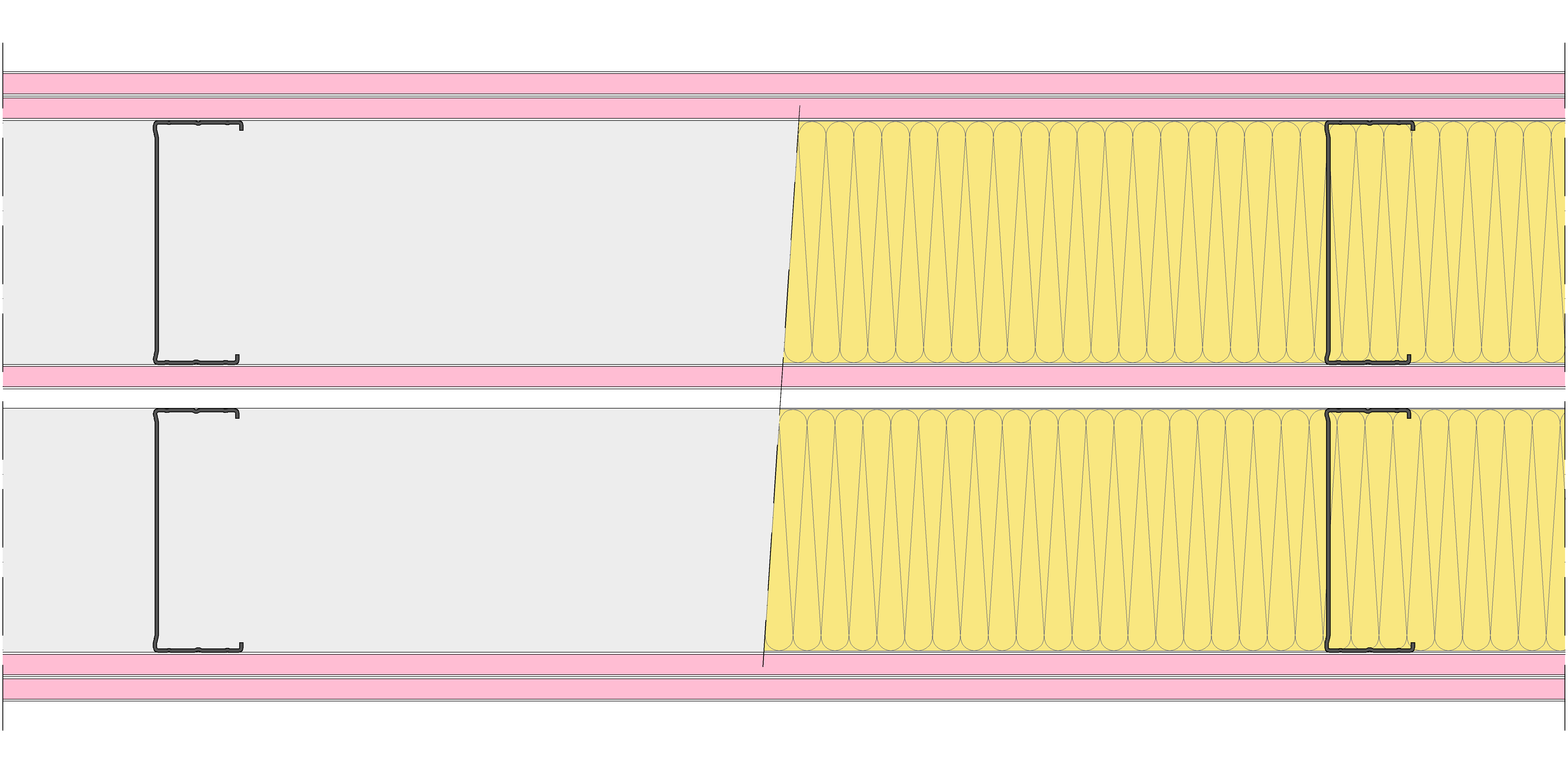 Tabique Pladur® 312,5/600 (125-45+12,5+e+125-45) 5F 2MW Libre