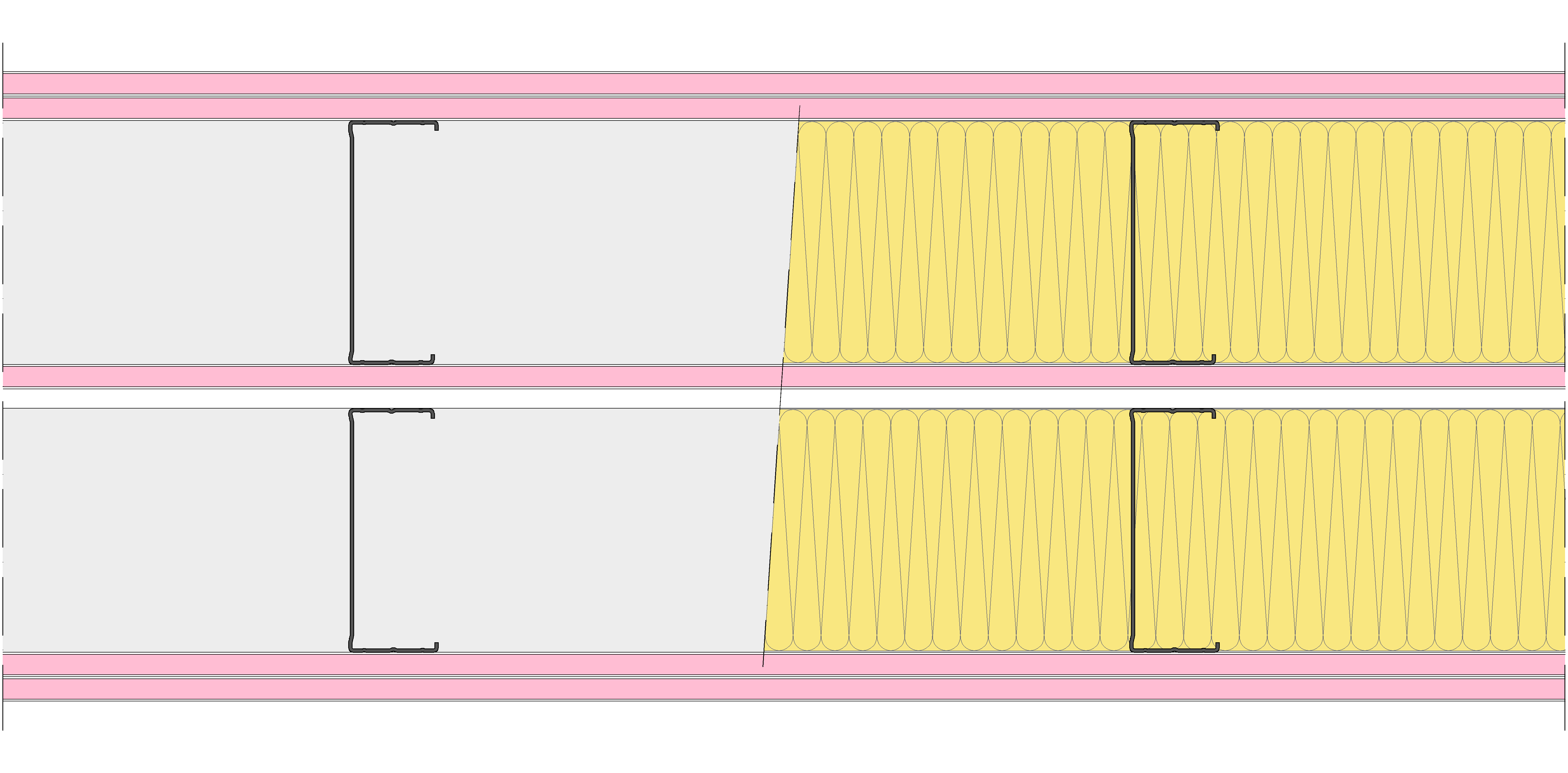 Tabique Pladur® 312,5/400 (125-45+12,5+e+125-45) 5F 2MW Libre