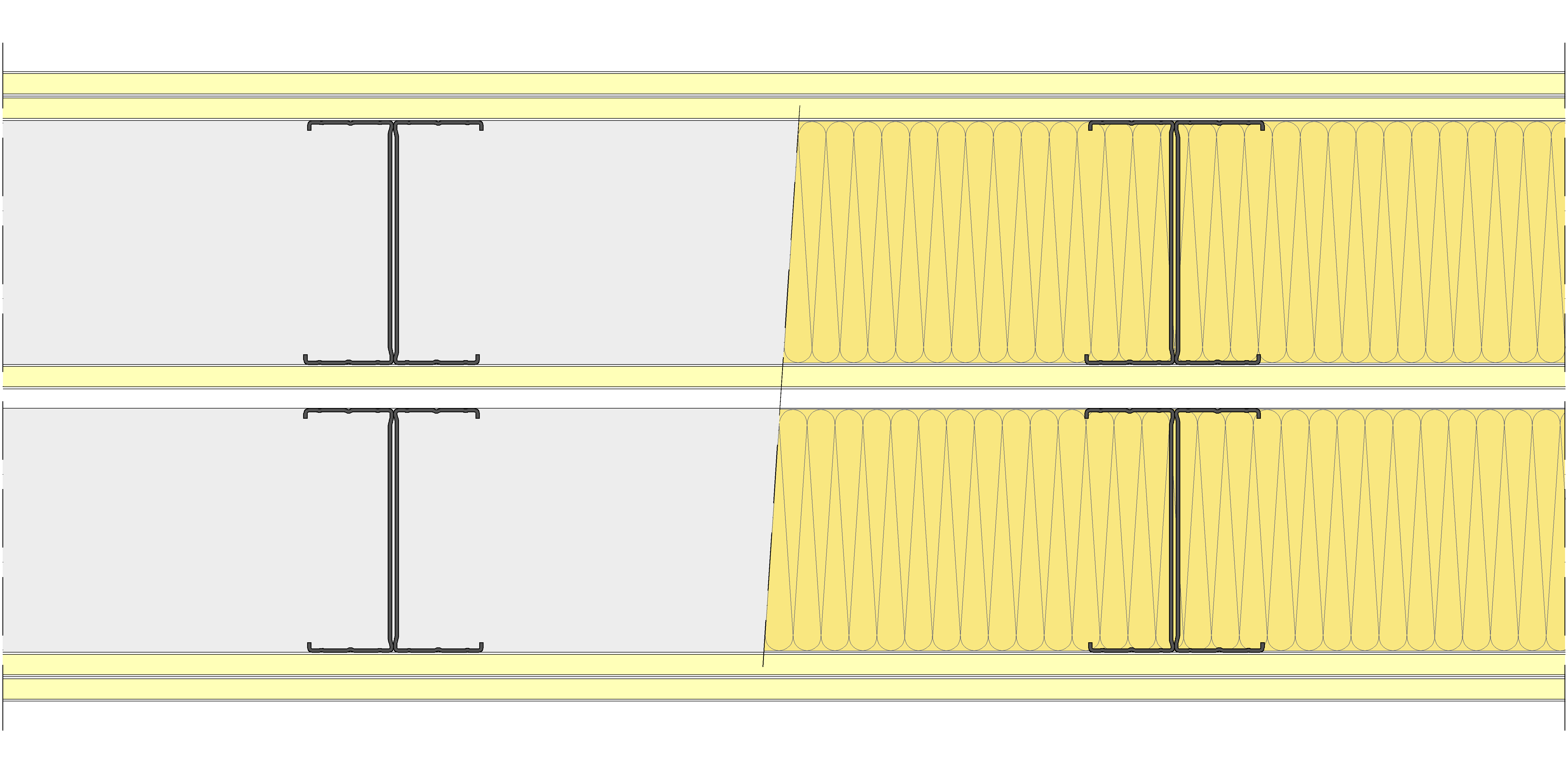 Tabique Pladur® 312,5/400 (125-45H+12,5+e+125-45H) 5I 2MW Libre