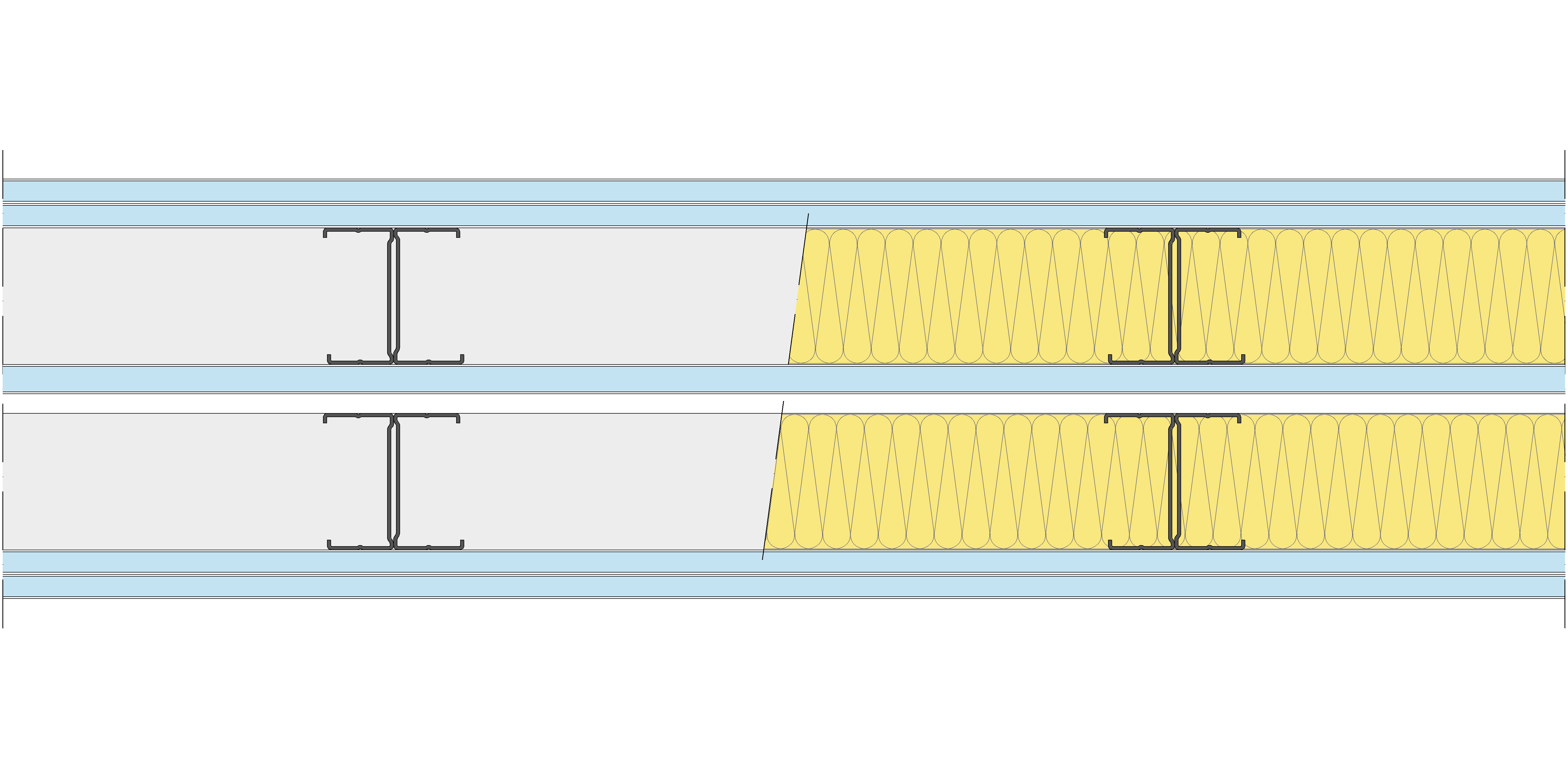 Tabique Pladur® 205/400 (70-35H+15+e+70-35H) 5OMNIA 2MW Libre