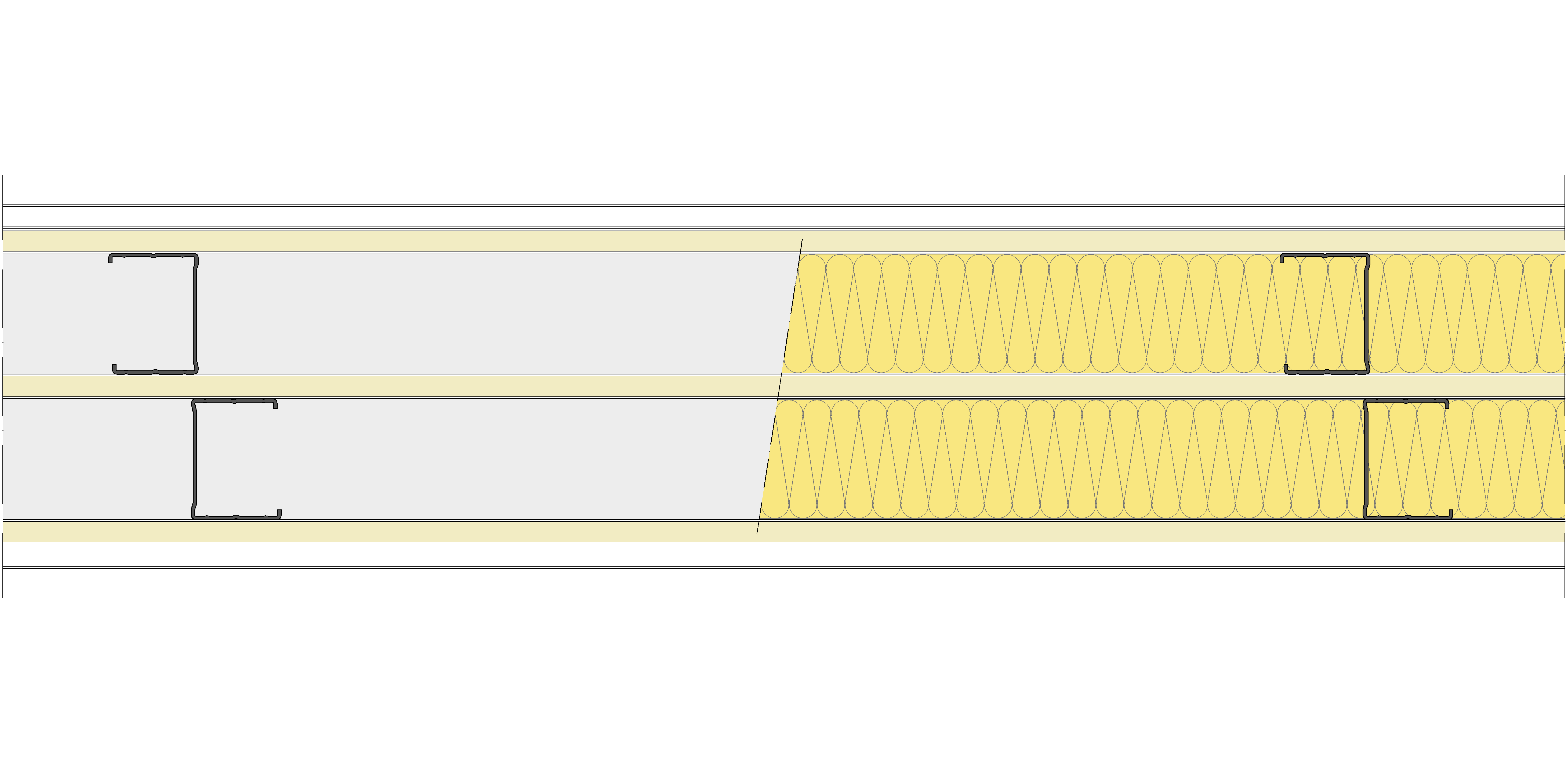 Tabique Pladur® 186,5/600 (62-45+12,5+62-45) 1N A1-3N-1N A1 2MW Arriostrado