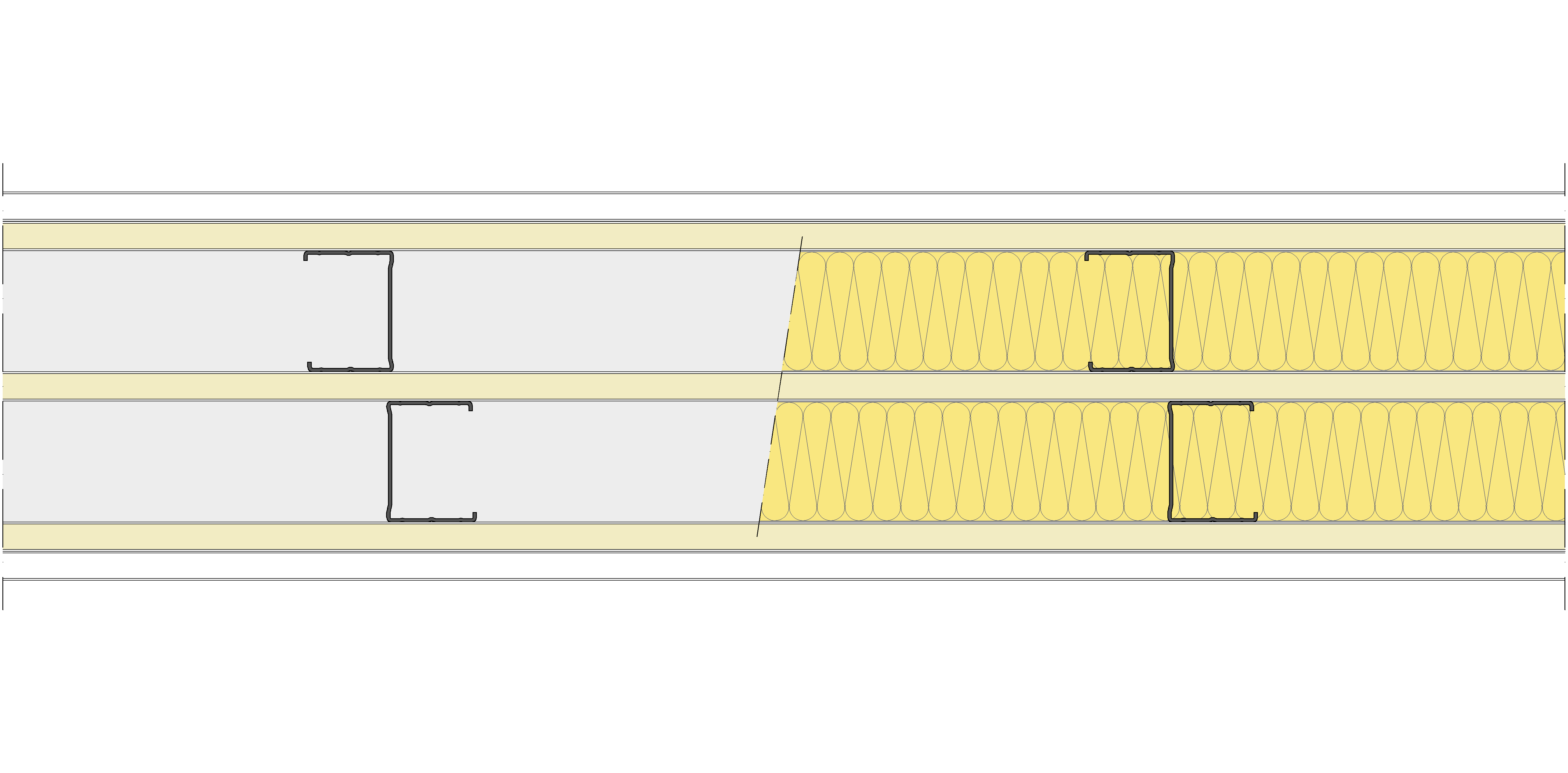 Tabique Pladur® 199/400 (62-45+15+62-45) 1N A1-3N-1N A1 2MW Arriostrado