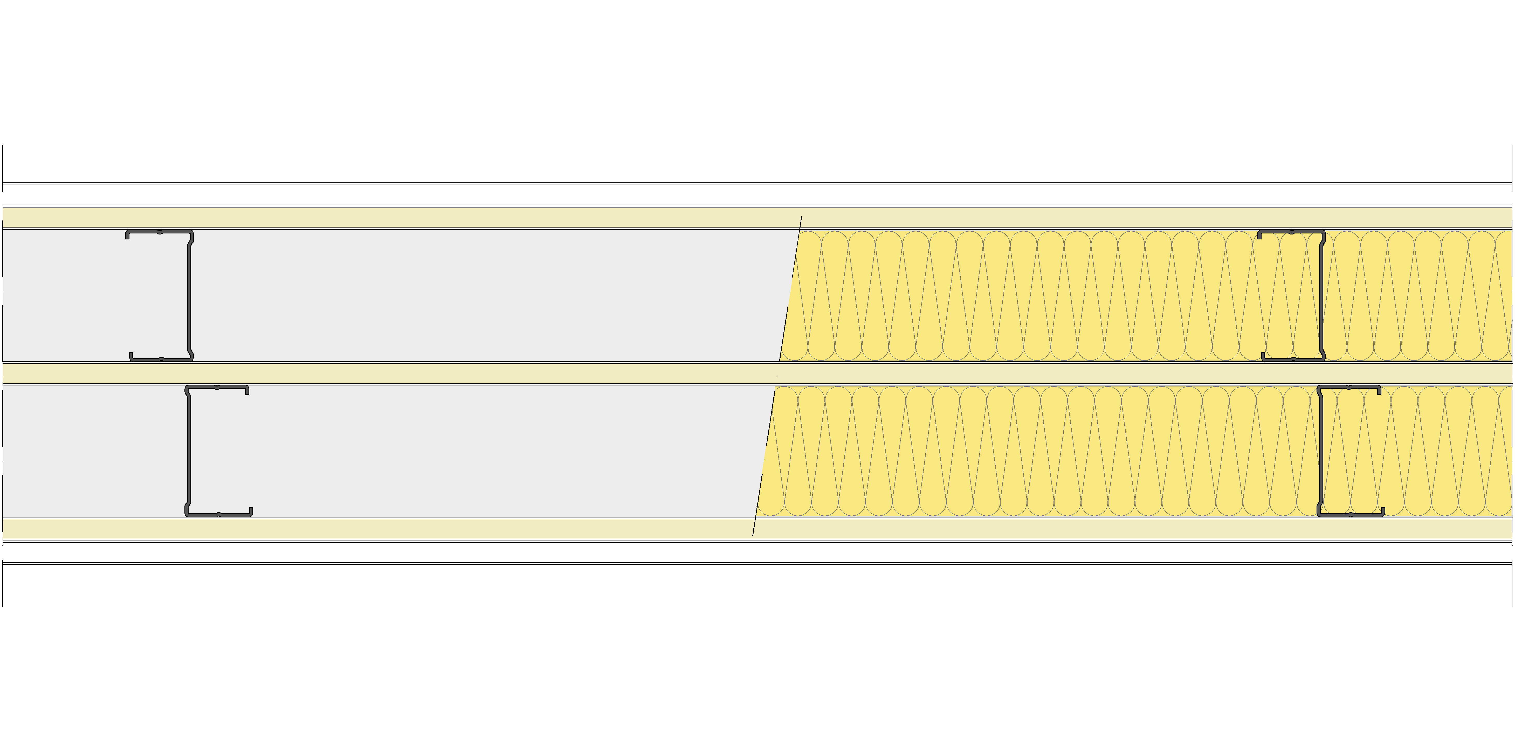 Tabique Pladur® 202,5/600 (70-35+12,5+70-35) 1N A1-3N-1N A1 2MW Arriostrado