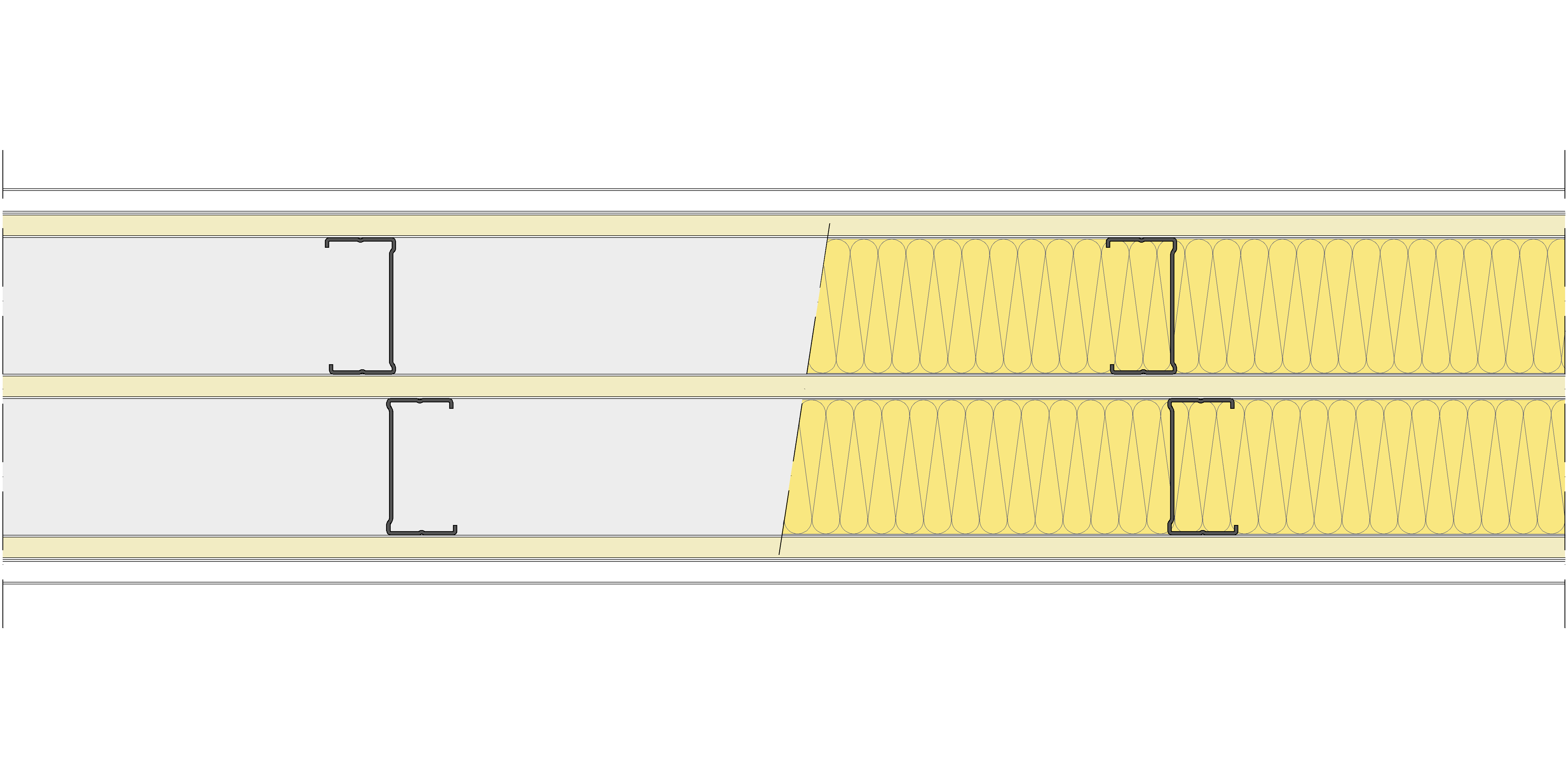 Tabique Pladur® 202,5/400 (70-35+12,5+70-35) 1N A1-3N-1N A1 2MW Arriostrado