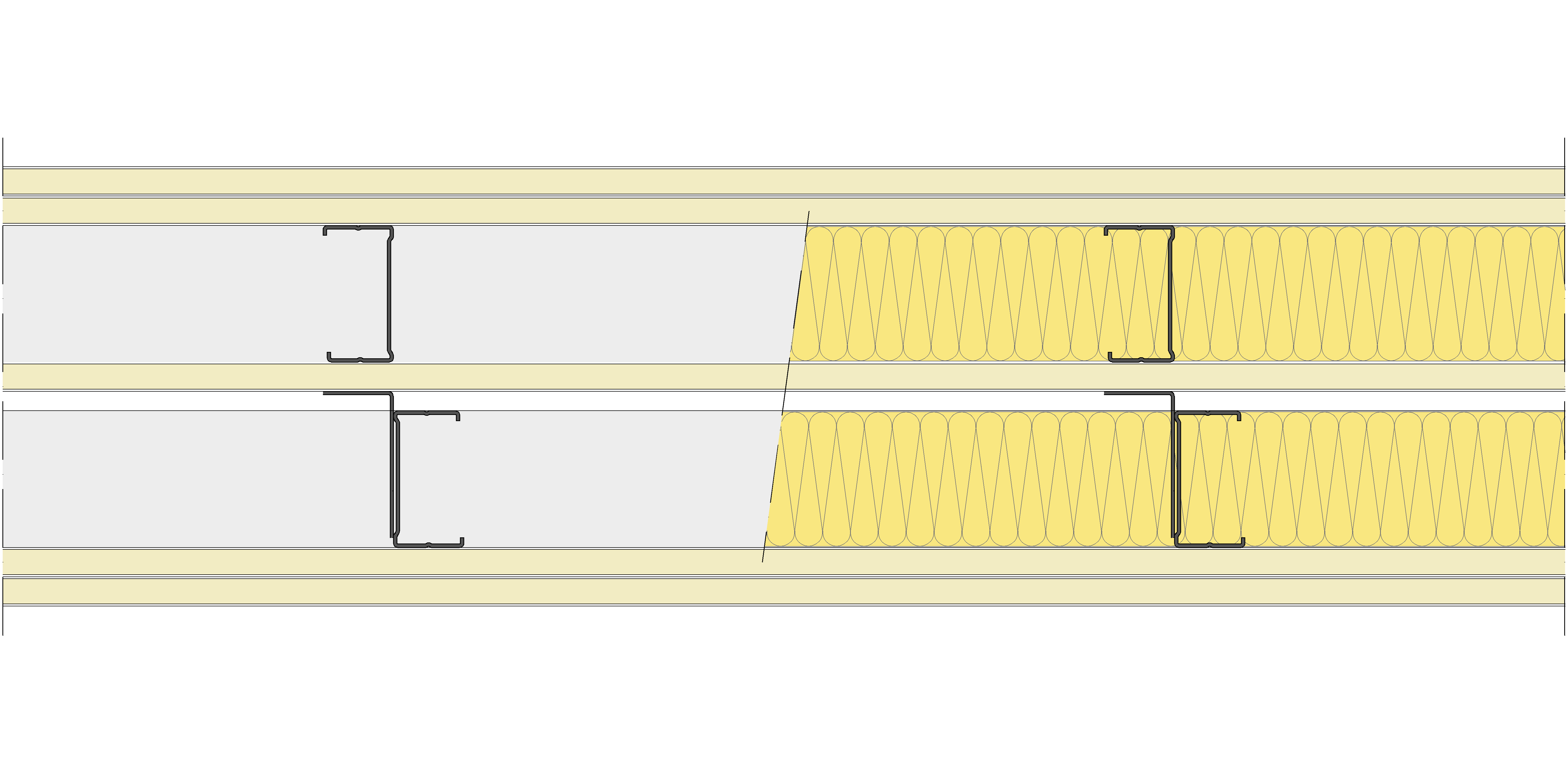 Tabique Pladur® 215/400 (70-35+15+70-35) 5N 2MW Arriostrado