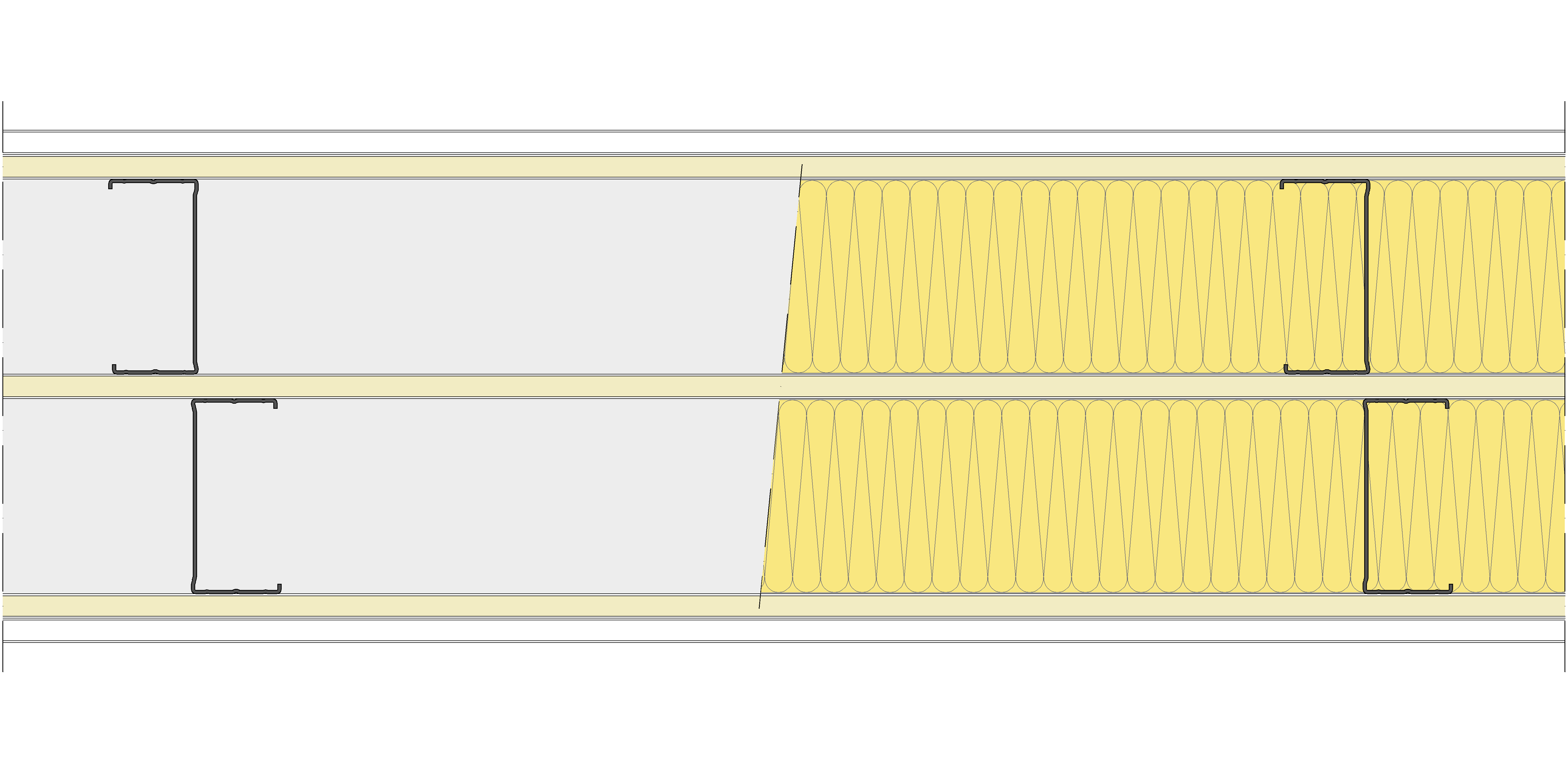 Tabique Pladur® 262,5/600 (100-45+12,5+100-45) 1N A1-3N-1N A1 2MW Arriostrado