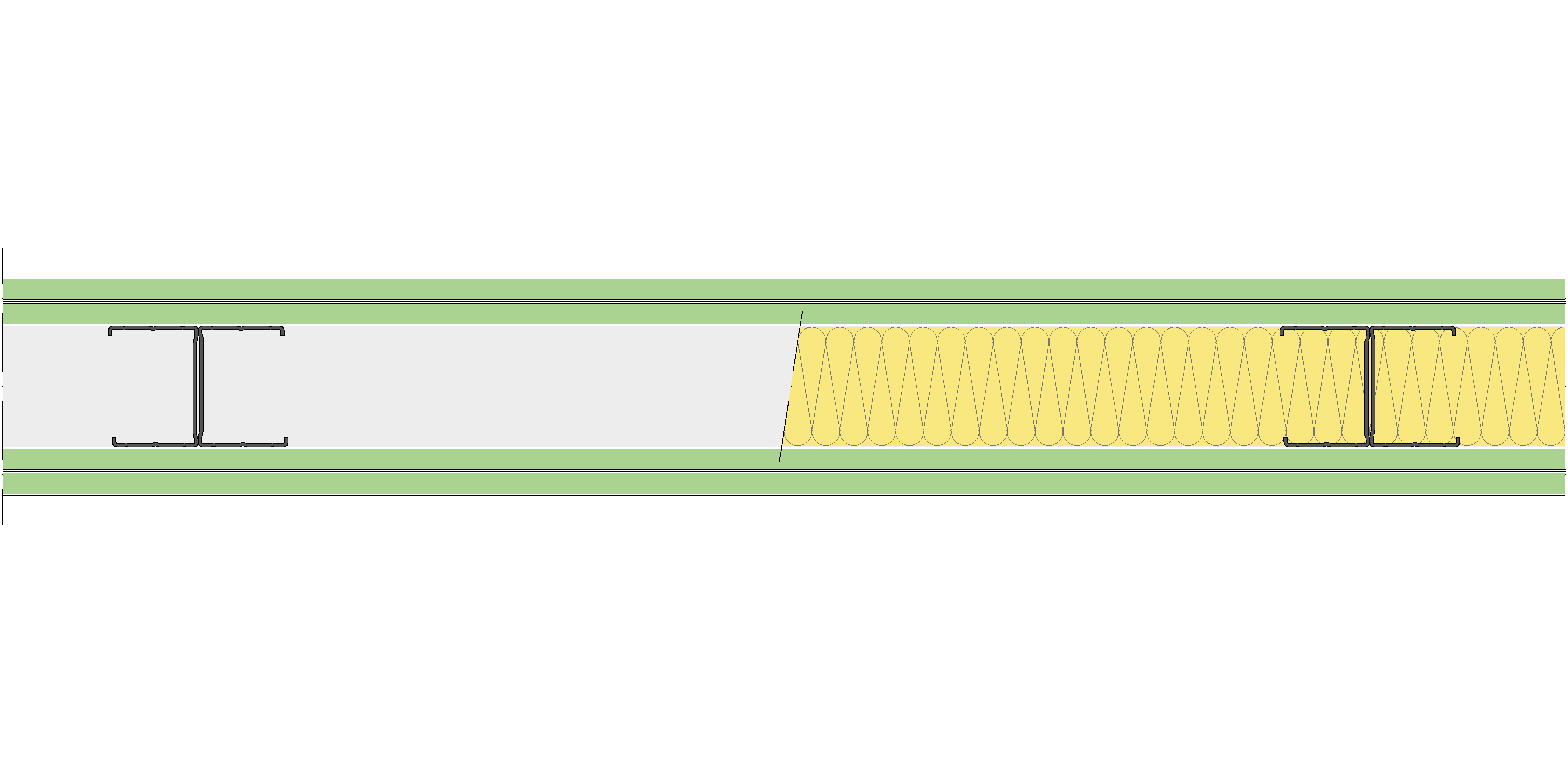 Tabique Pladur® 112/600 (62-45H) 4H1 MW