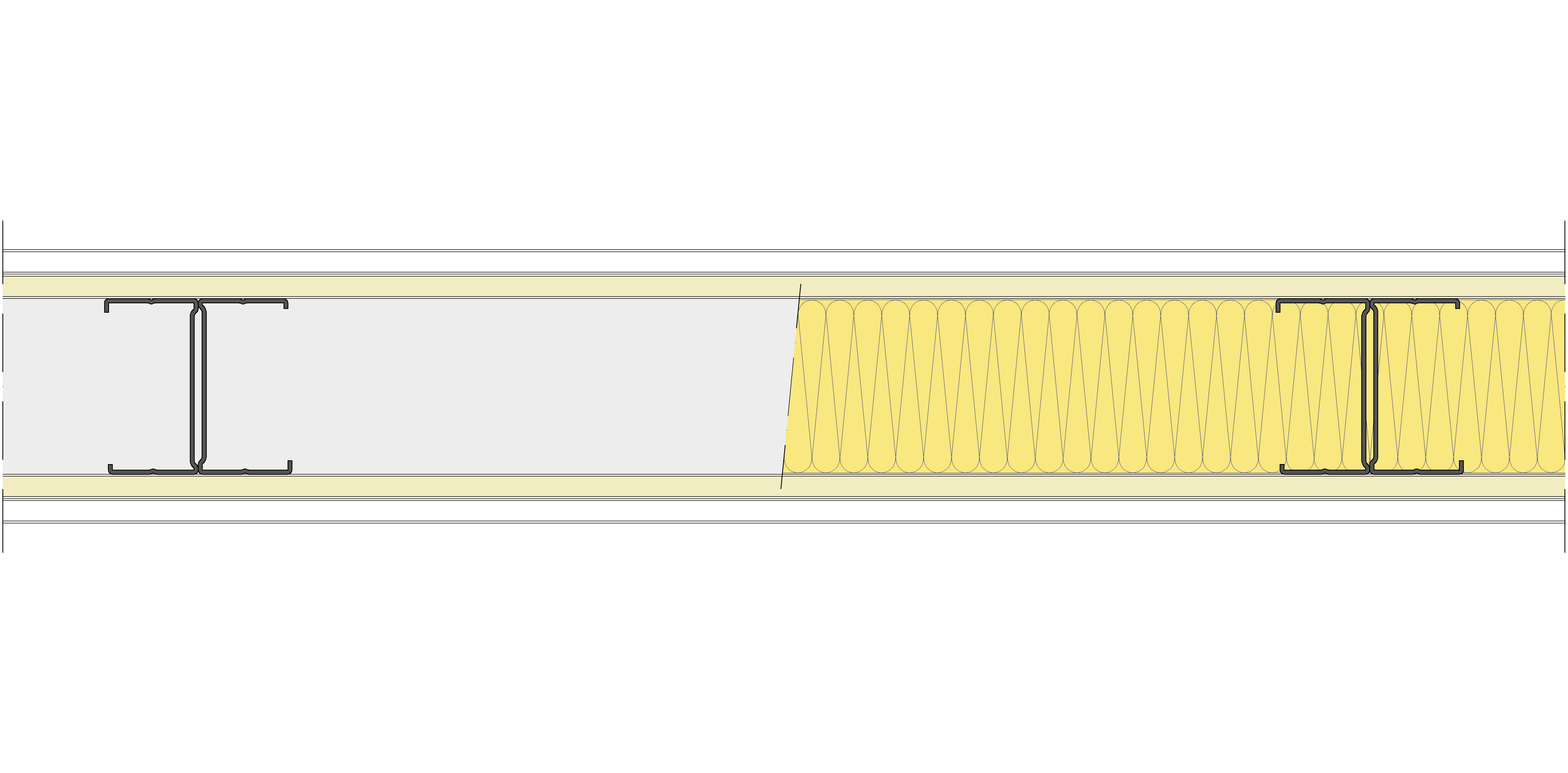 Tabique Pladur® 140/600 (90H) 1N A1-2N-1N A1 MW