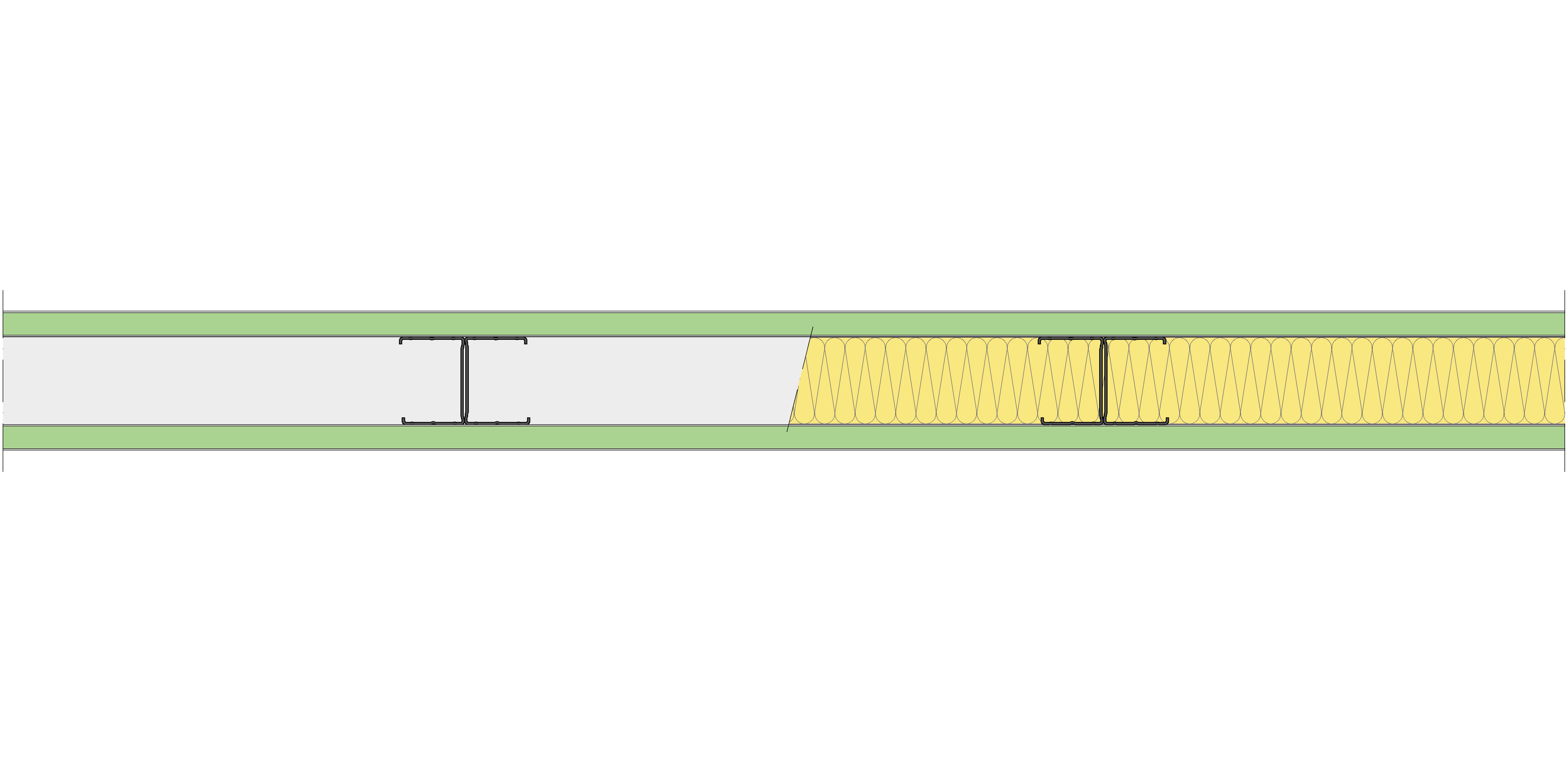 Tabique Pladur® 98/450 (62-45H) 2MAGNA H1 MW