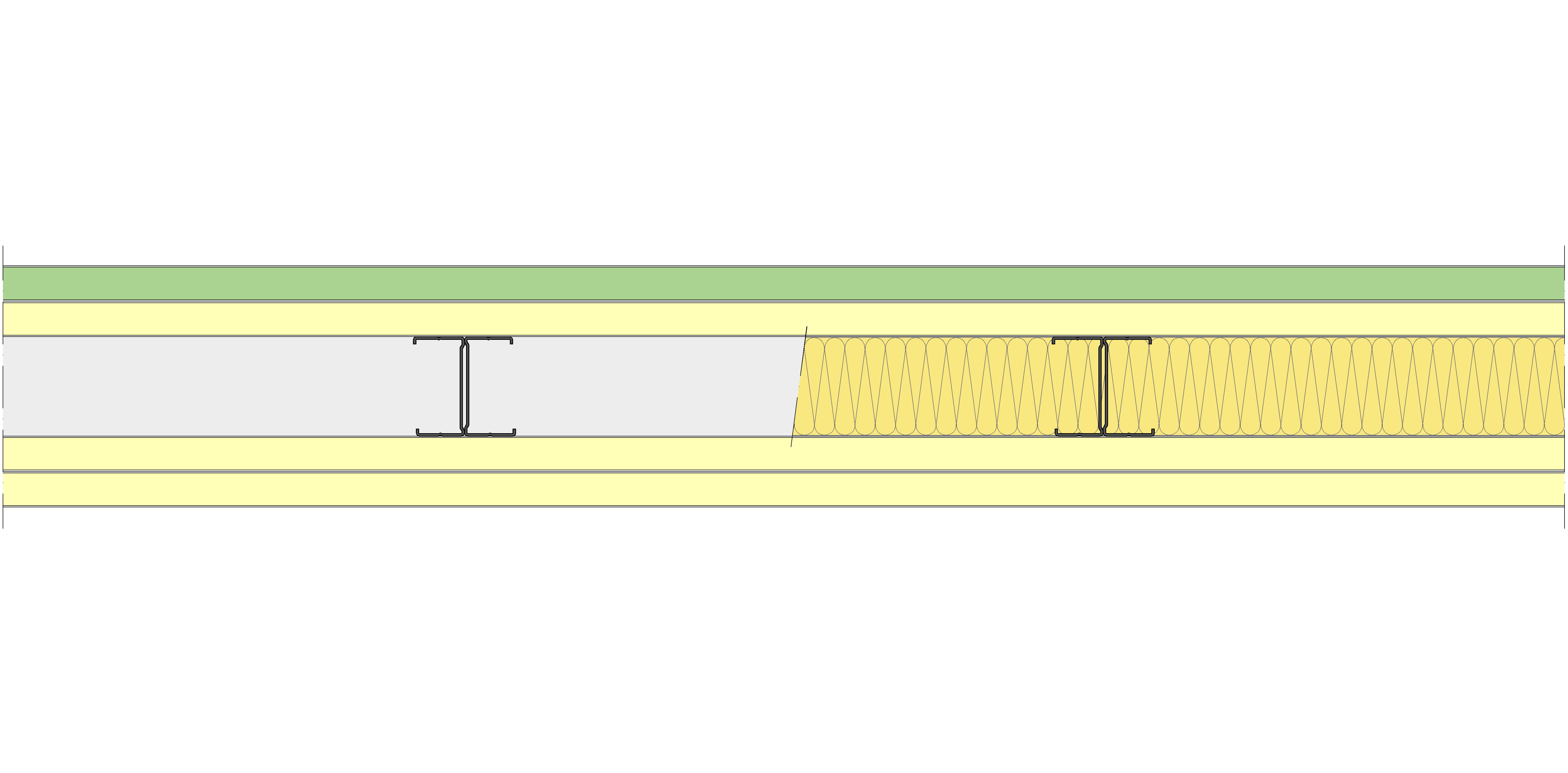 Tabique Pladur® 170/450 (70-35H) 1MAGNA H1-3MAGNA MW
