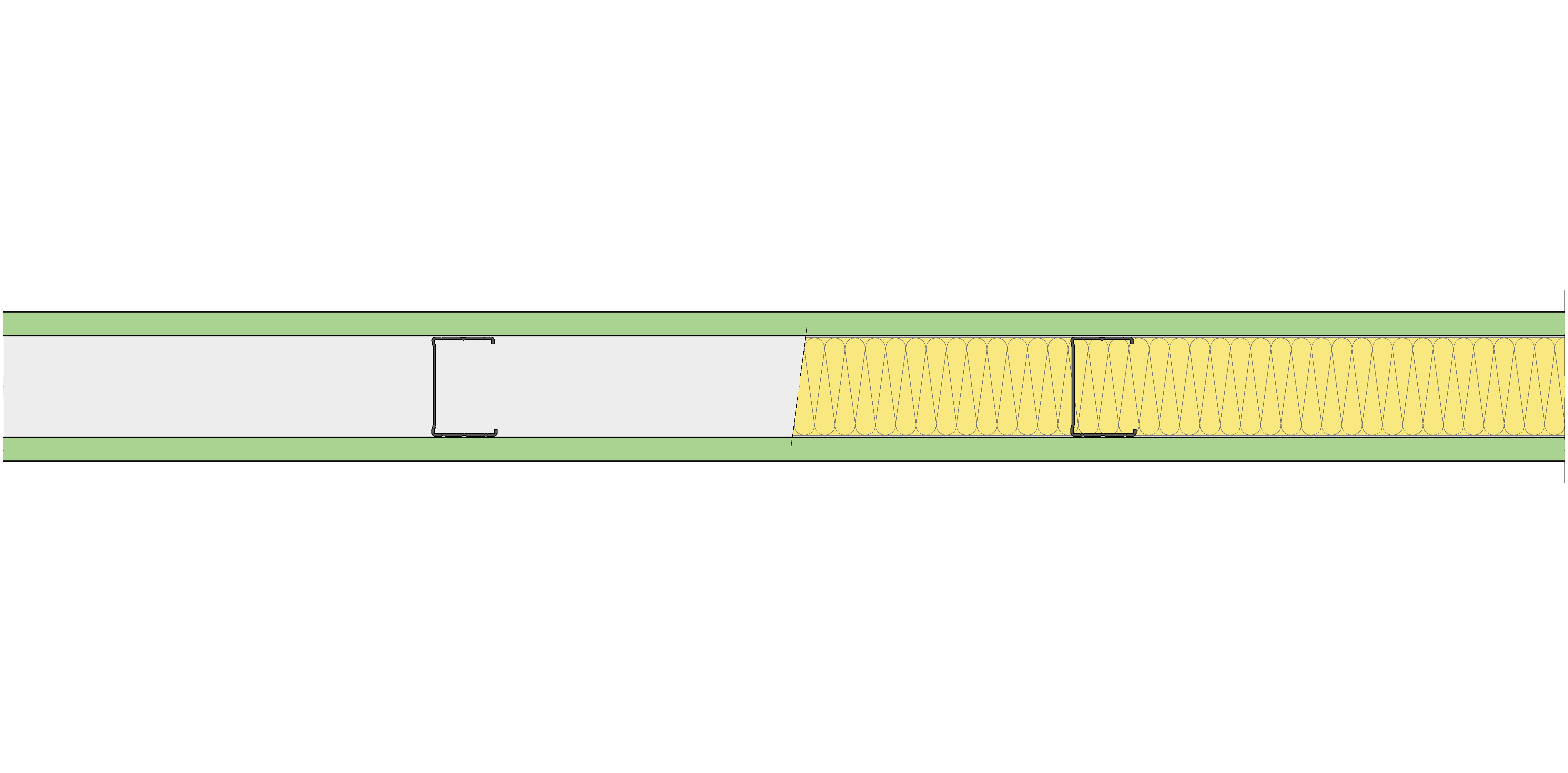 Tabique Pladur® 106/450 (70-45) 2MAGNA H1 MW