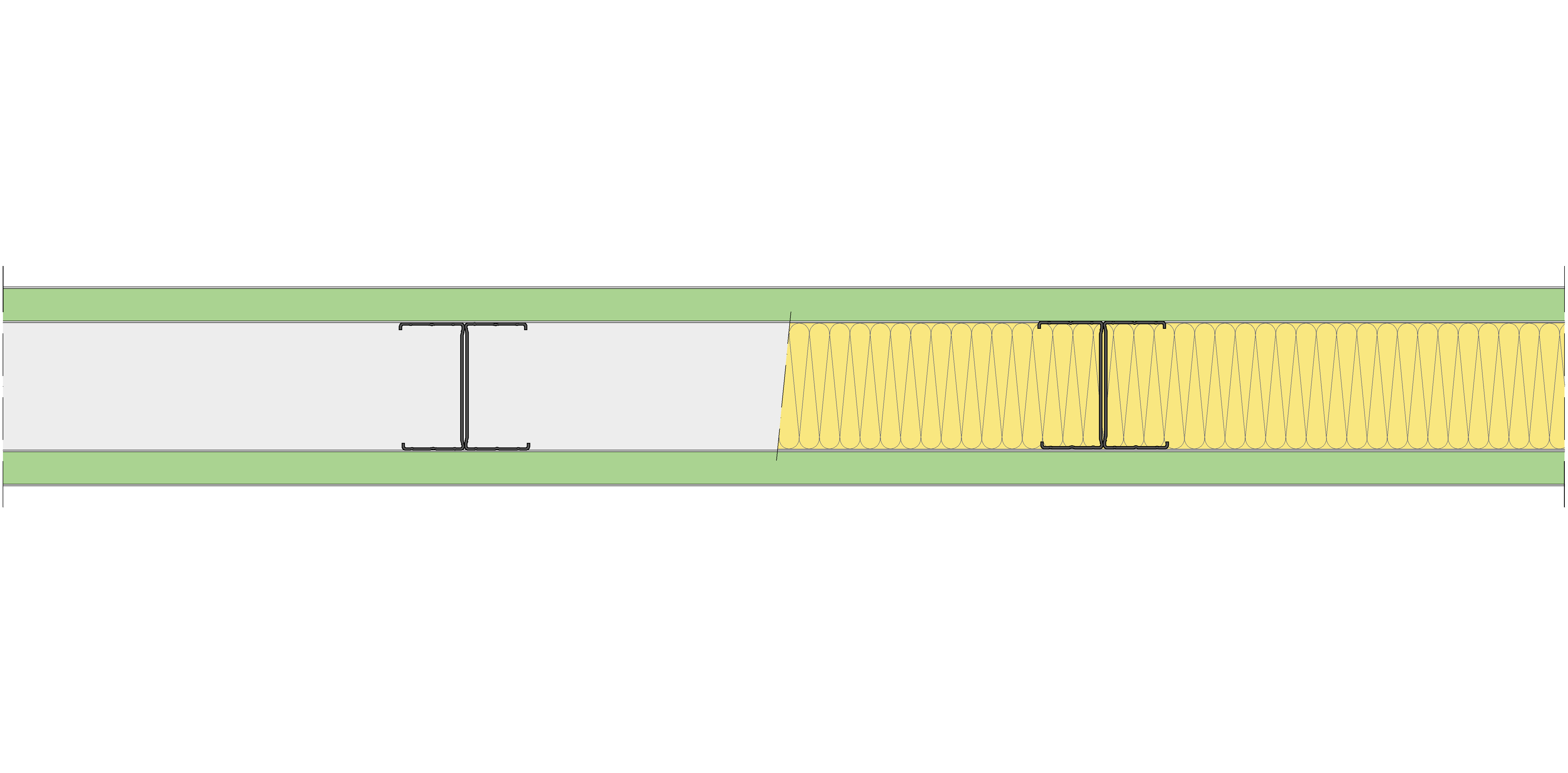 Tabique Pladur® 140/450 (90-45H) 2MAGNA H1 MW