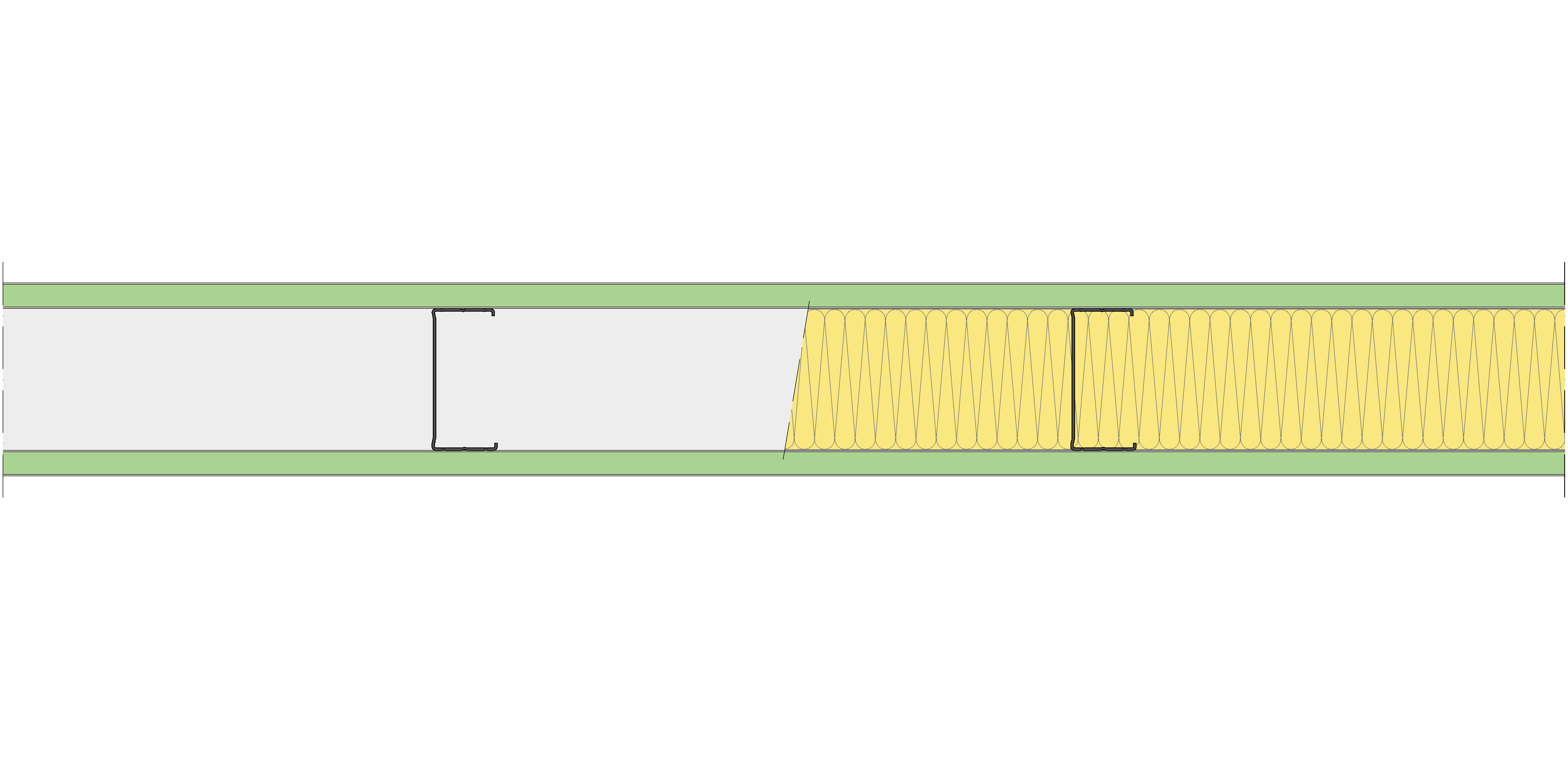 Tabique Pladur® 136/450 (100-45) 2MAGNA H1 MW