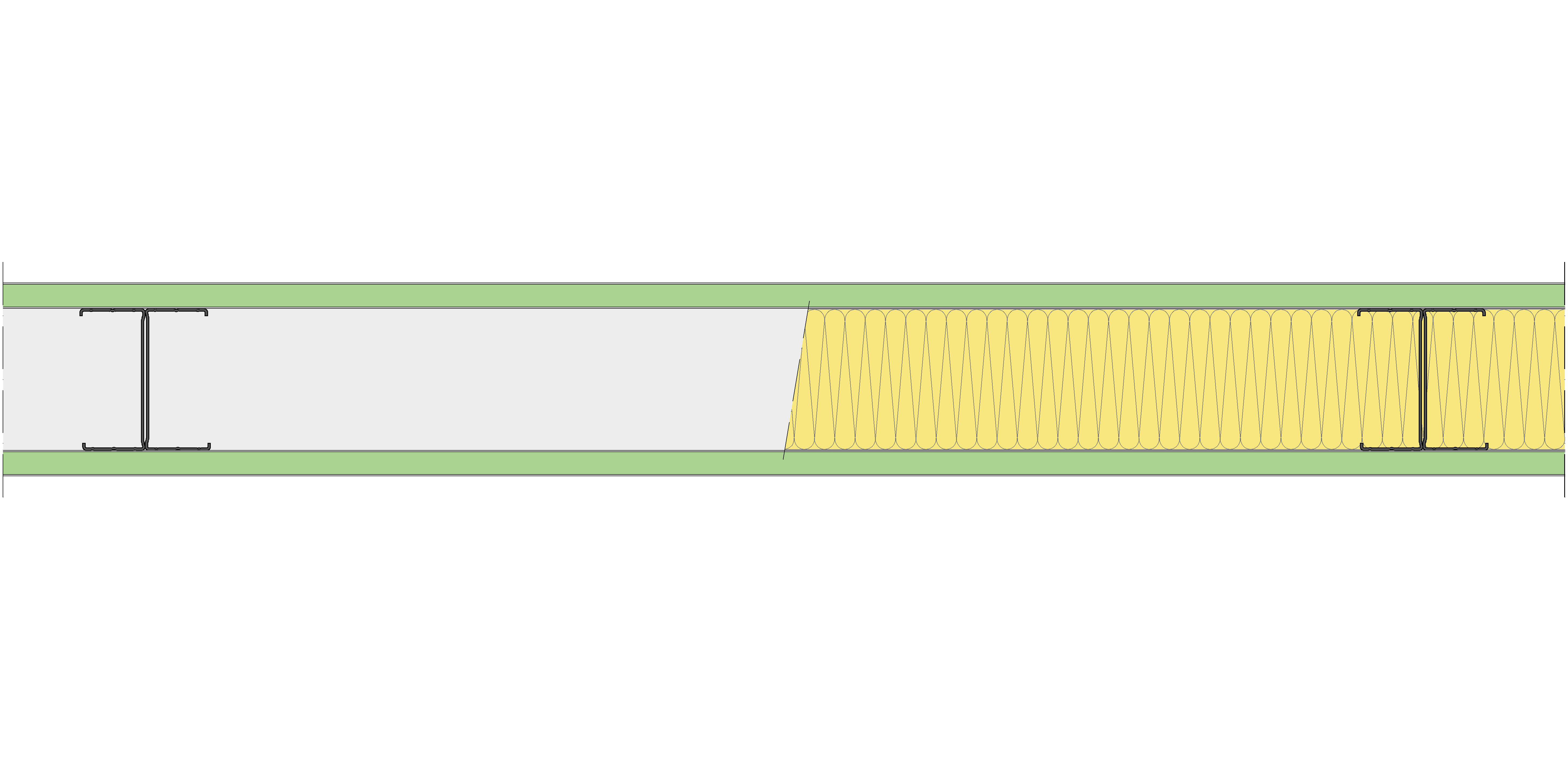 Tabique Pladur® 136/900 (100-45H) 2MAGNA H1 MW