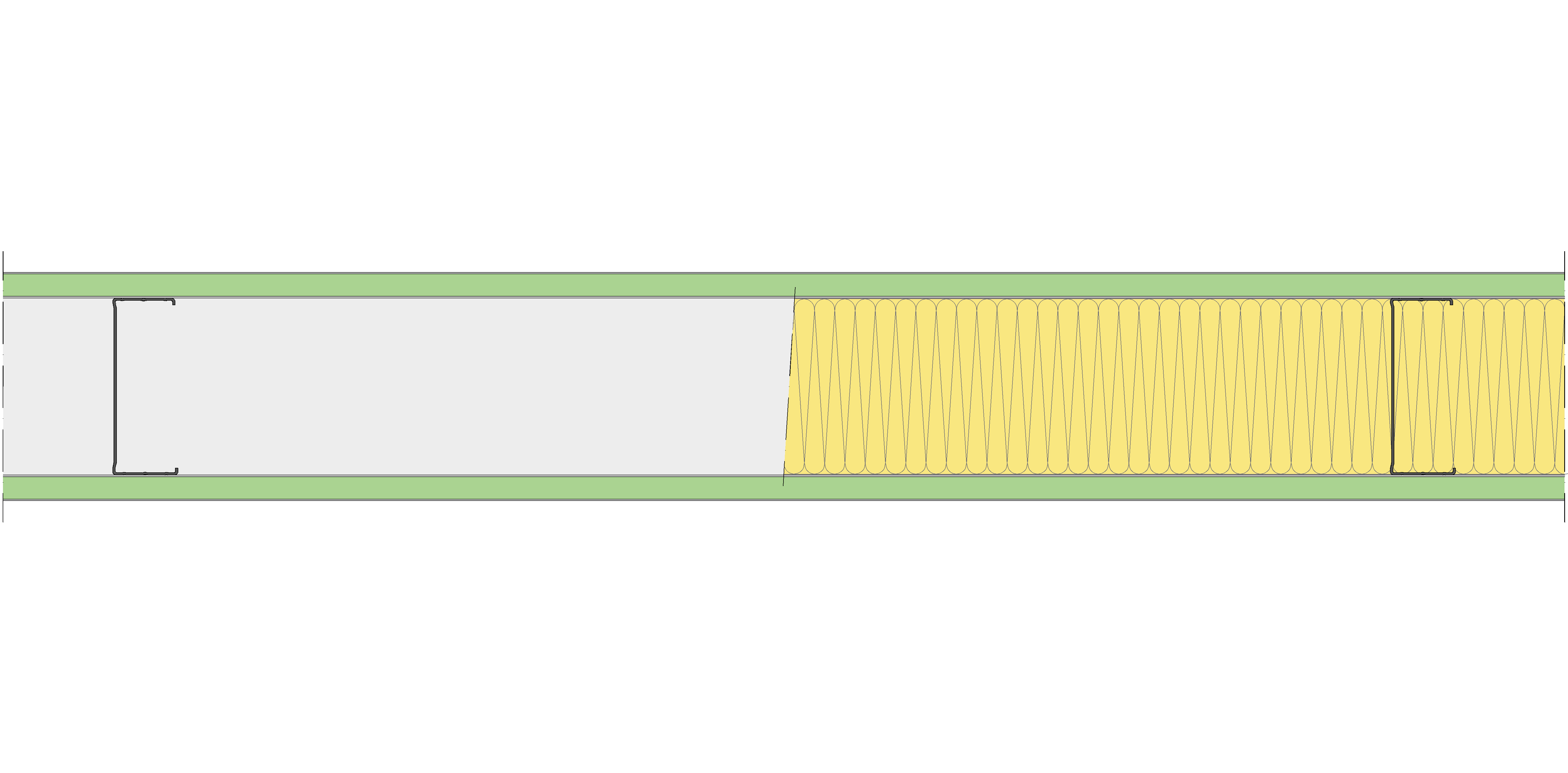 Tabique Pladur® 161/900 (125-45) 2MAGNA H1 MW