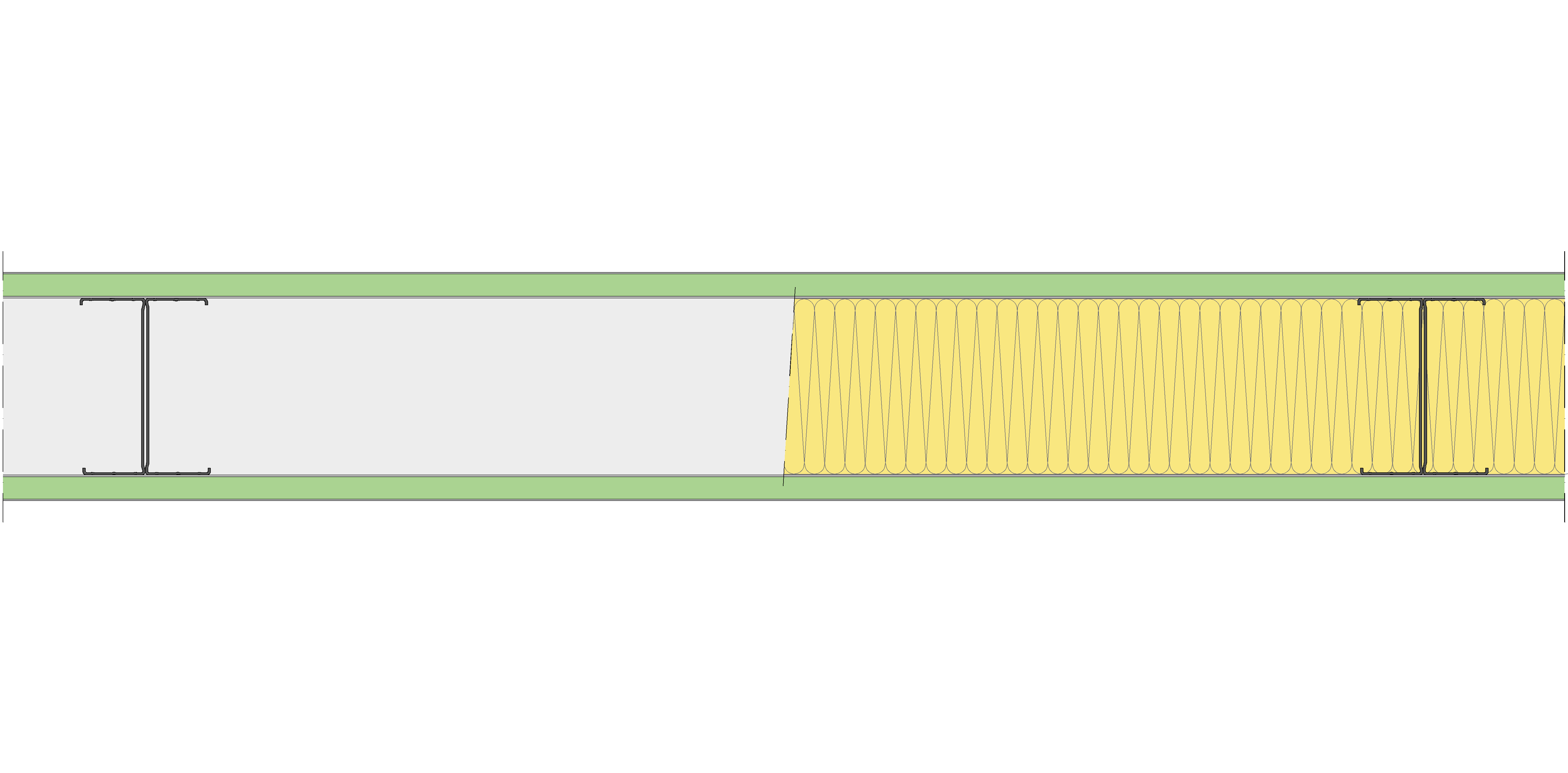 Tabique Pladur® 161/900 (125-45H) 2MAGNA H1 MW