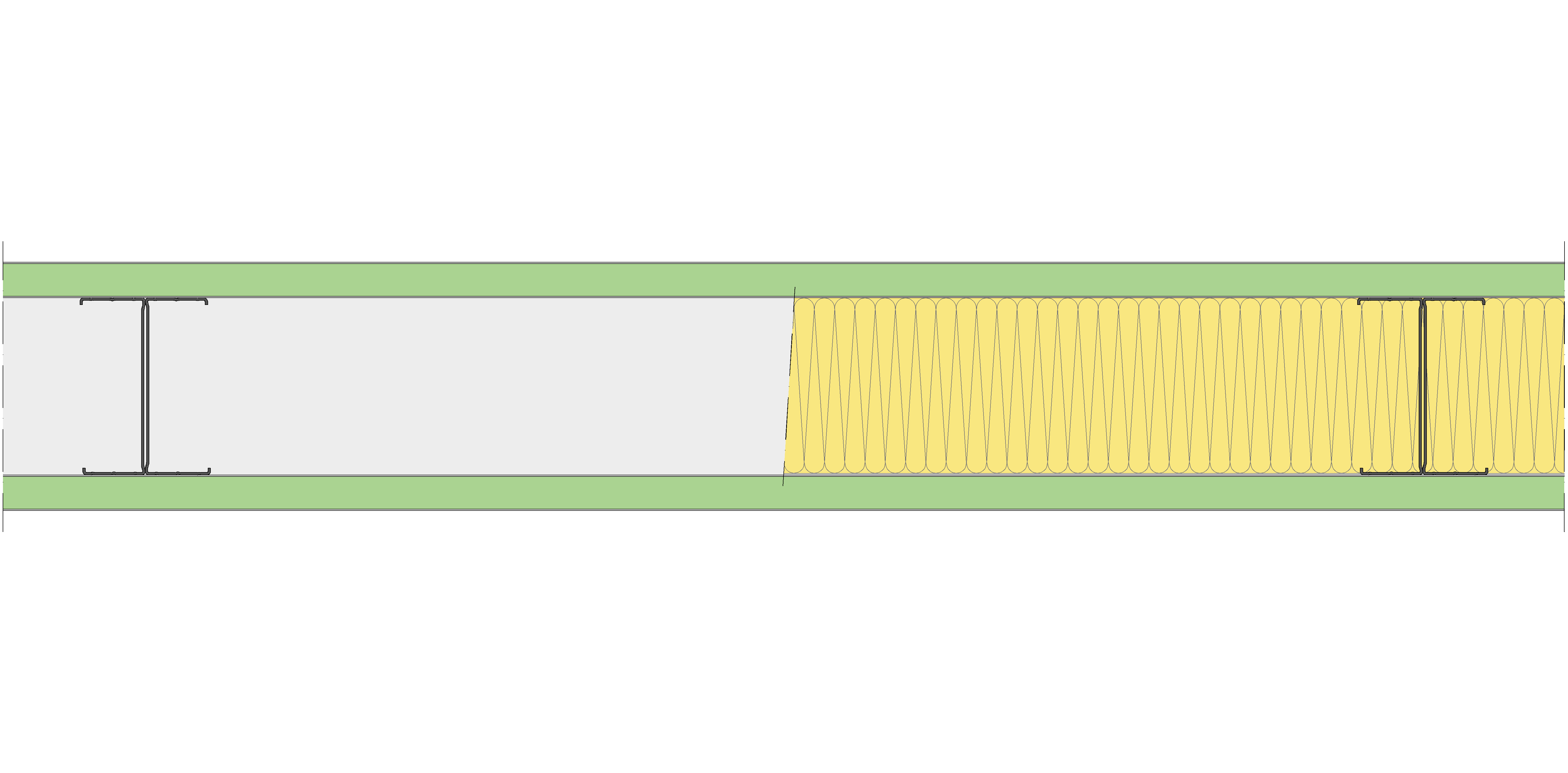 Tabique Pladur® 175/900 (125-45H) 2MAGNA H1 MW