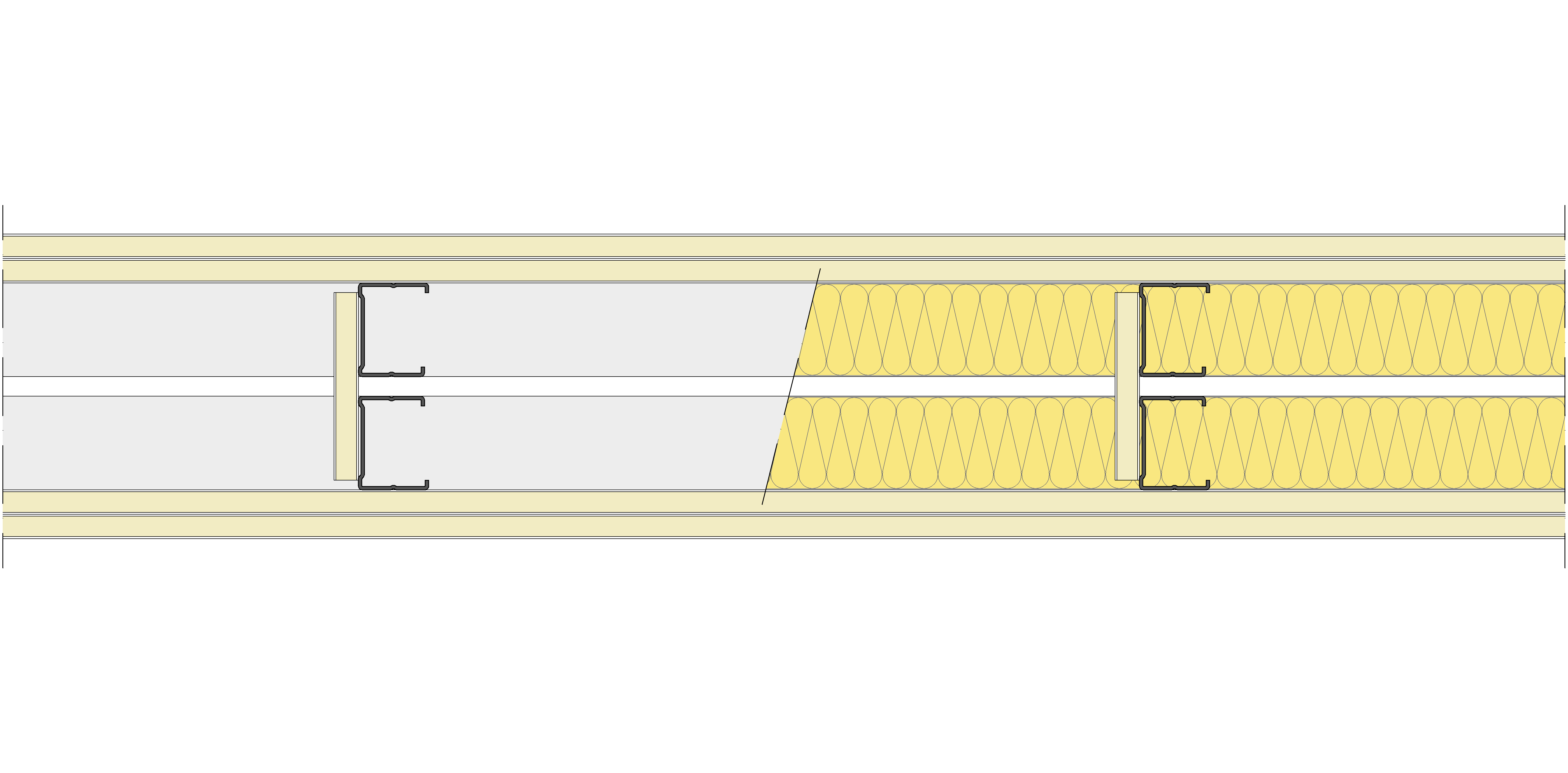 Tabique Pladur® 146/400 (48-35+e+48-35) 4N 2MW Arriostrado