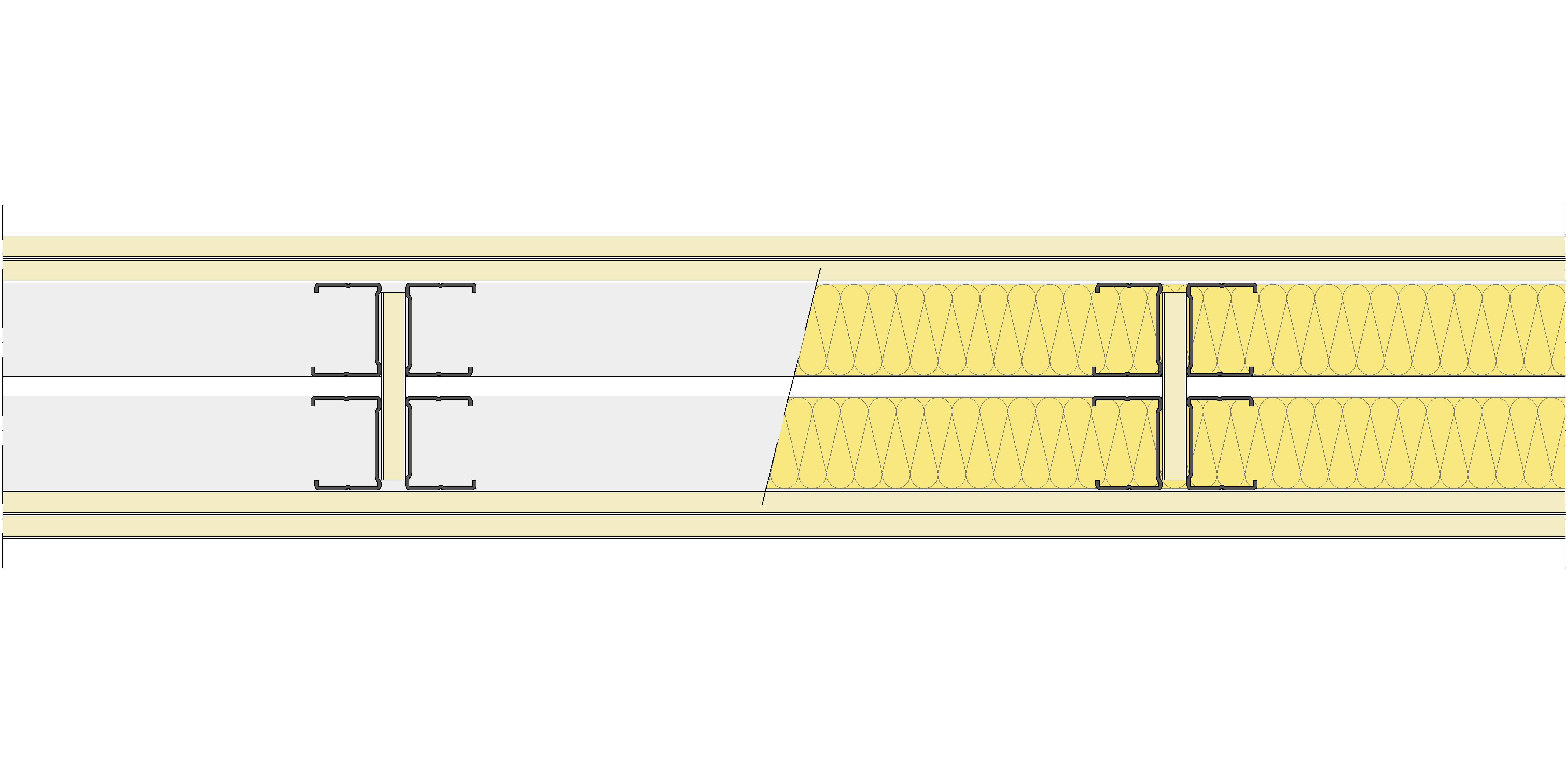 Tabique Pladur® 146/400 (48-35H+e+48-35H) 4N 2MW Arriostrado