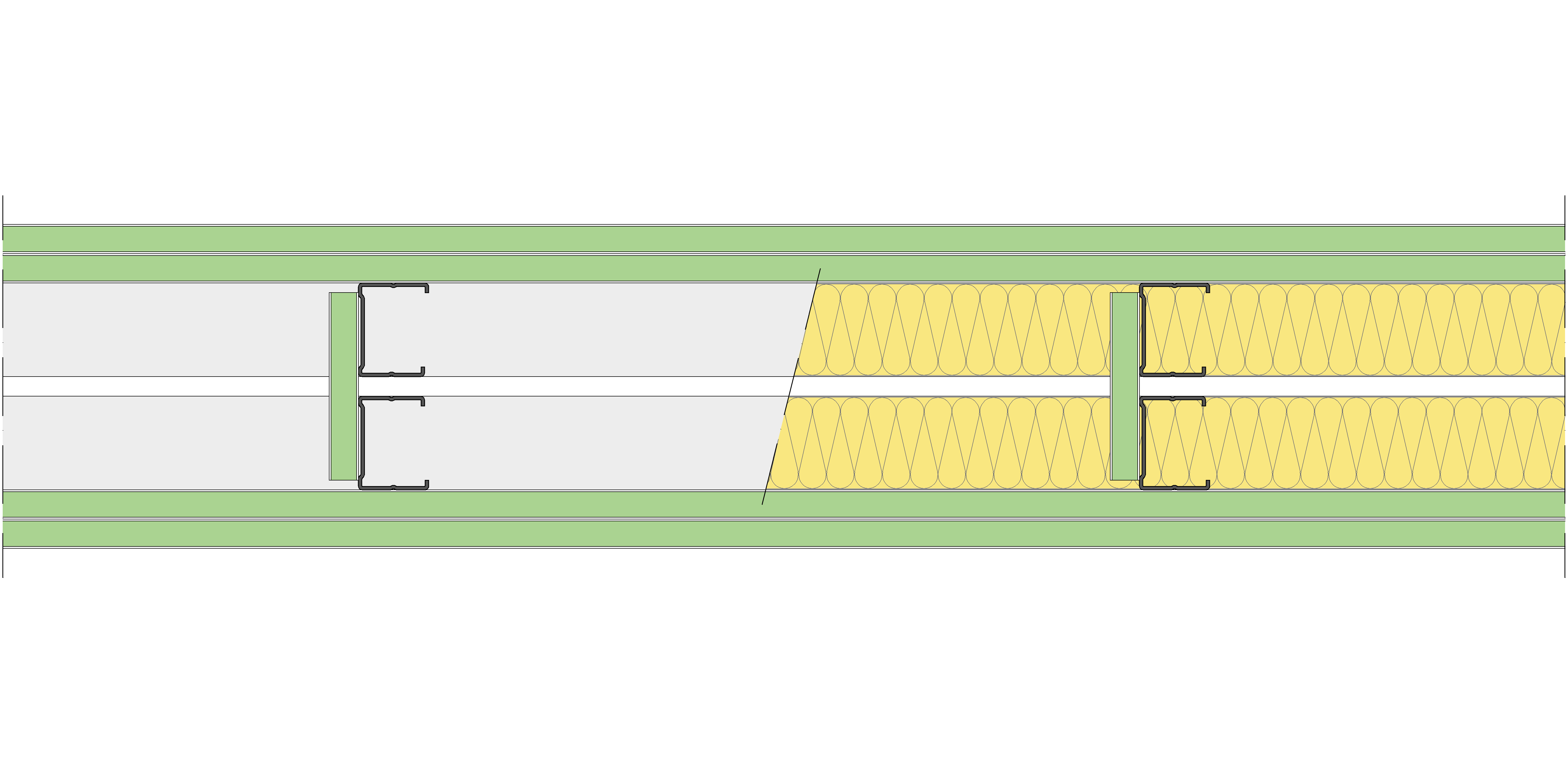 Tabique Pladur® 156/400 (48-35+e+48-35) 4H1 2MW Arriostrado