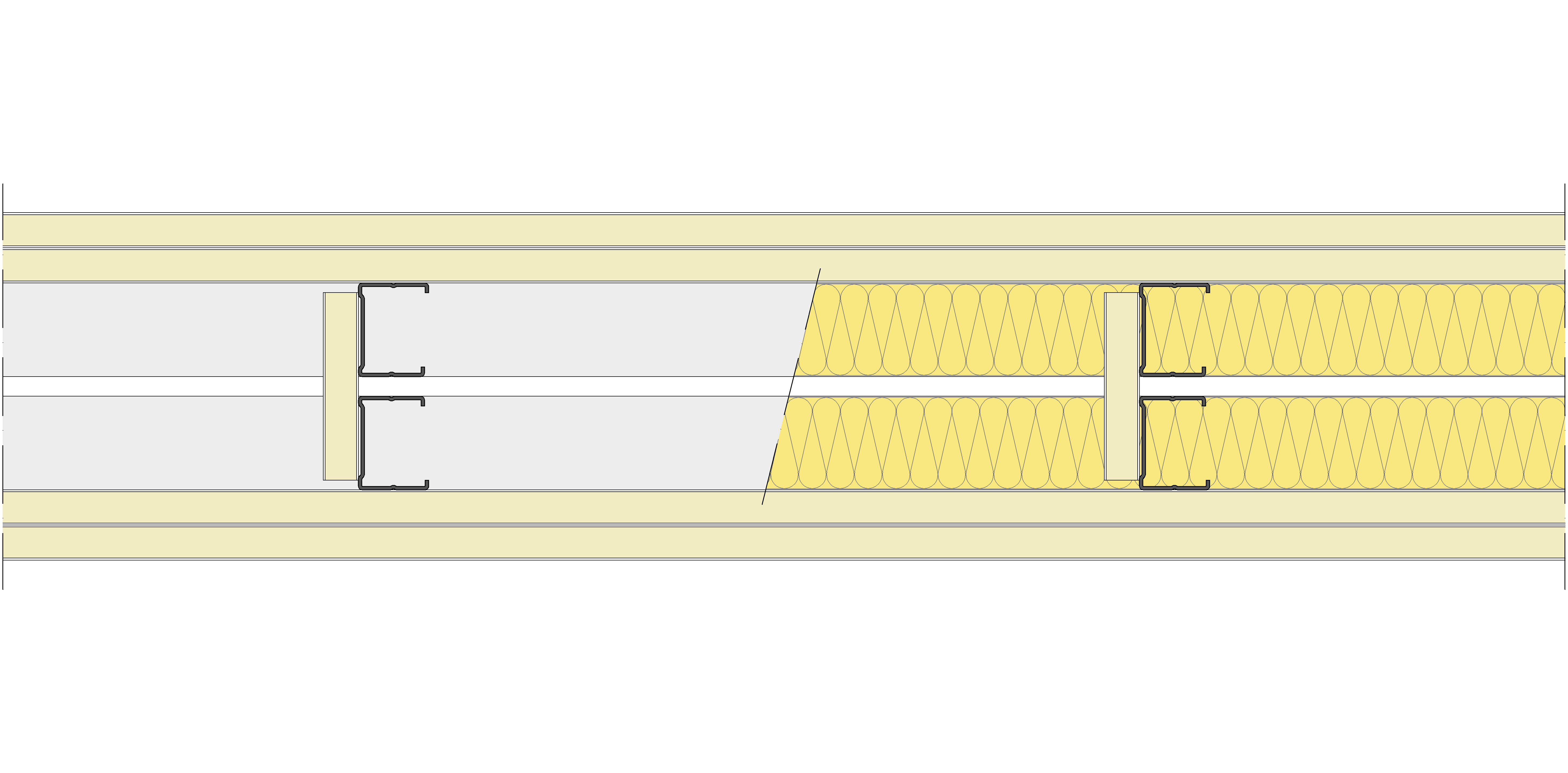 Tabique Pladur® 168/400 (48-35+e+48-35) 4N 2MW Arriostrado