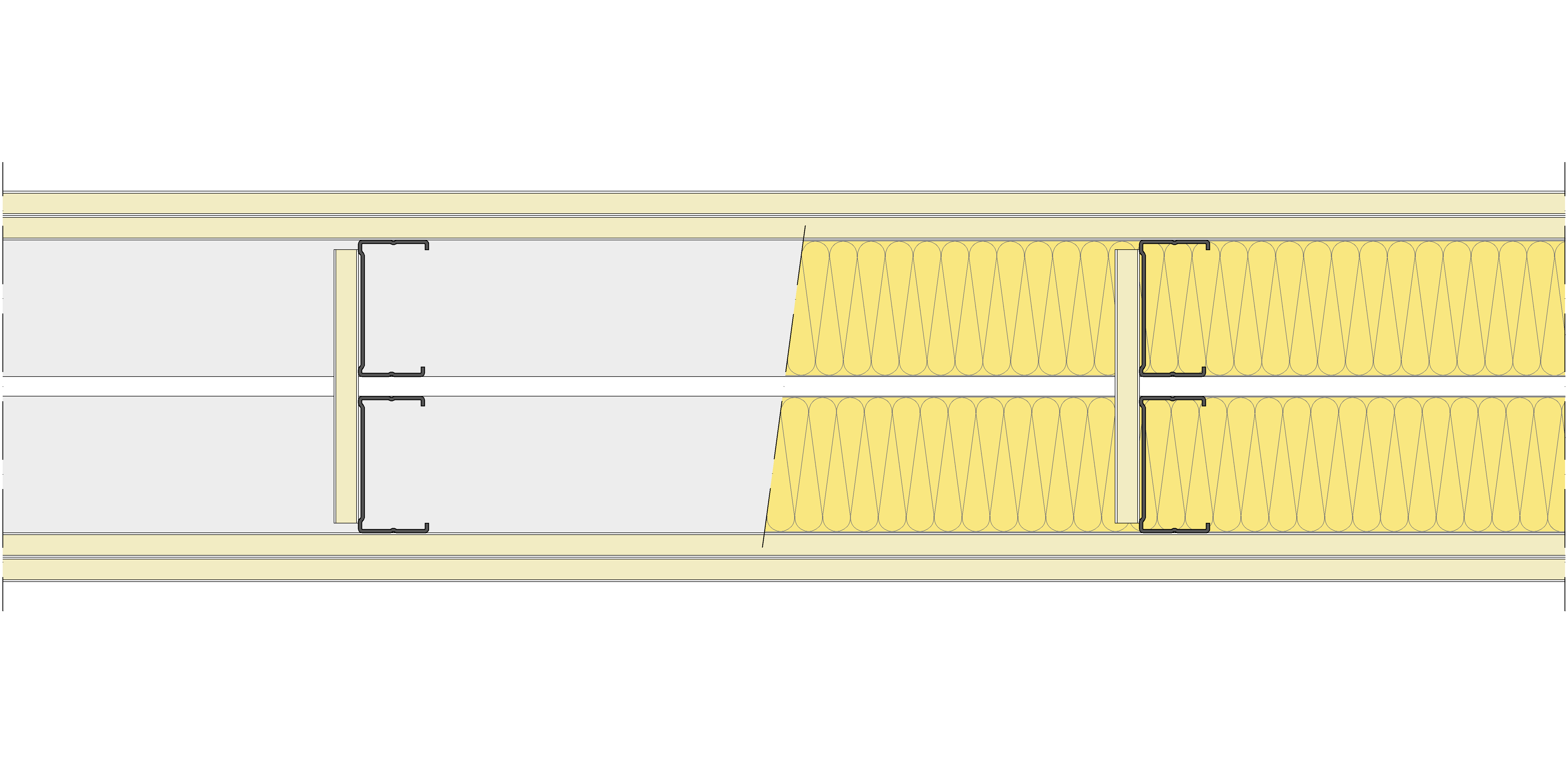 Tabique Pladur® 190/400 (70-35+e+70-35) 4N 2MW Arriostrado
