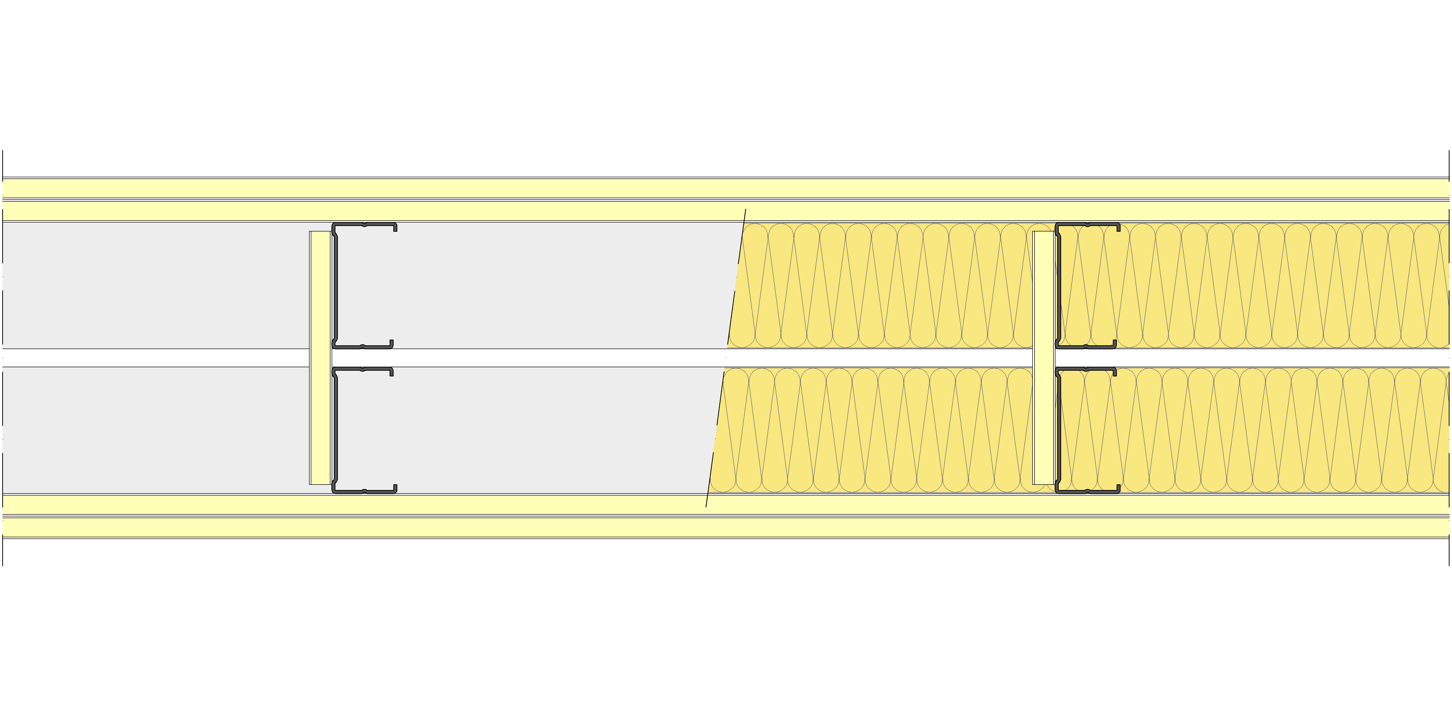 Tabique Pladur® 190/400 (70-35+e+70-35) 4I 2MW Arriostrado
