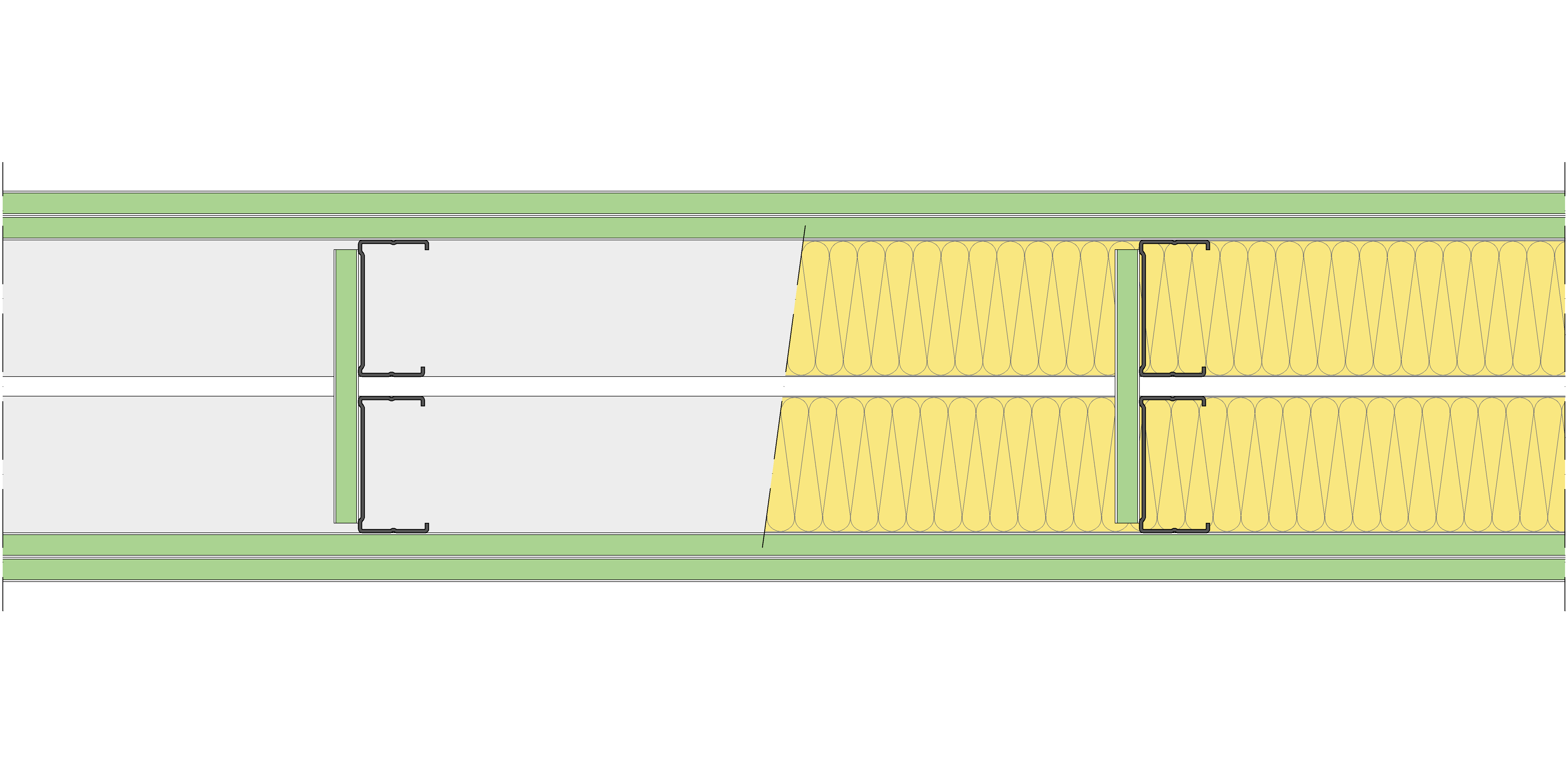 Tabique Pladur® 190/400 (70-35+e+70-35) 4H1 2MW Arriostrado