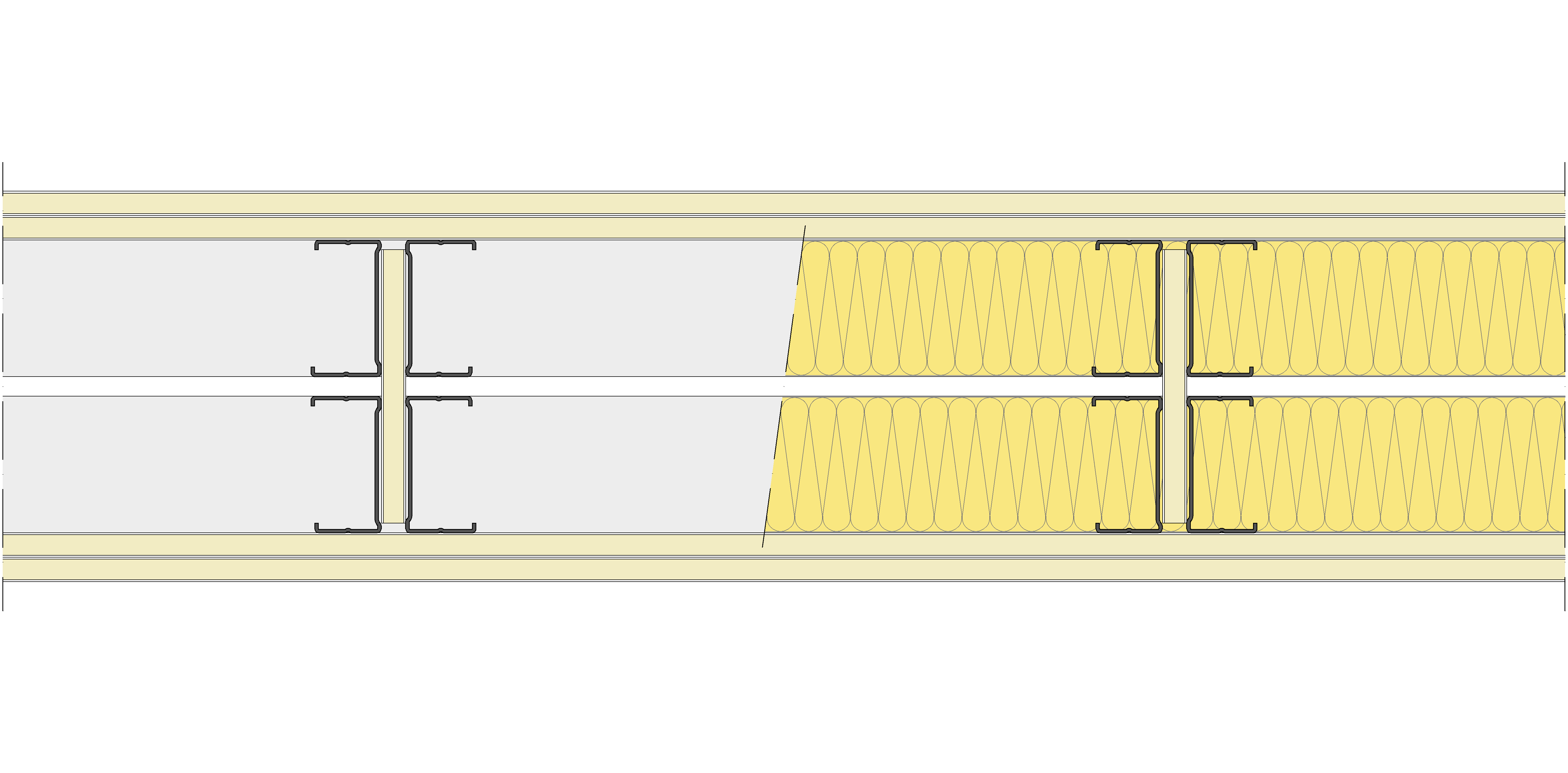 Tabique Pladur® 190/400 (70-35H+e+70-35H) 4N 2MW Arriostrado