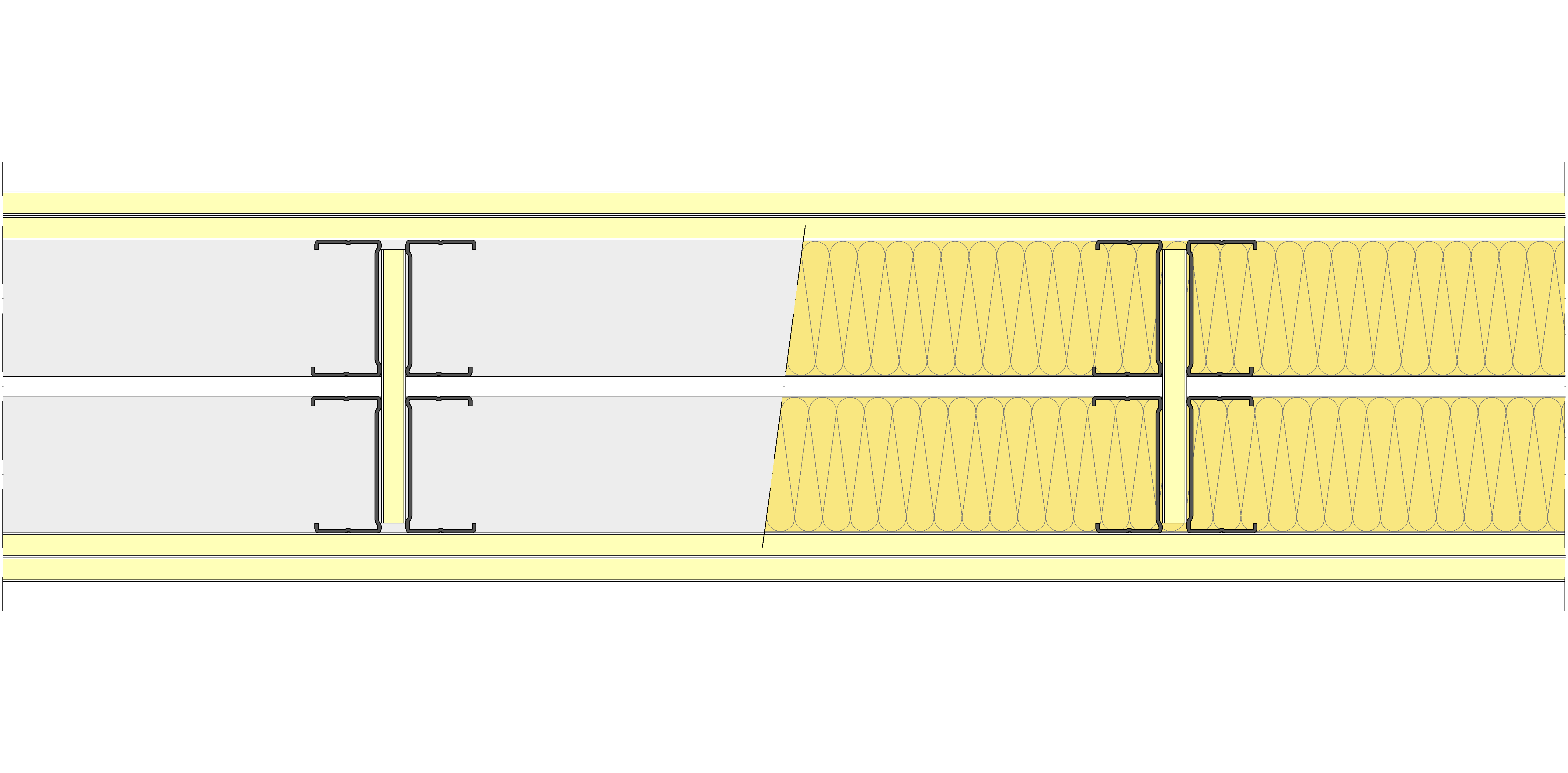 Tabique Pladur® 190/400 (70-35H+e+70-35H) 4I 2MW Arriostrado