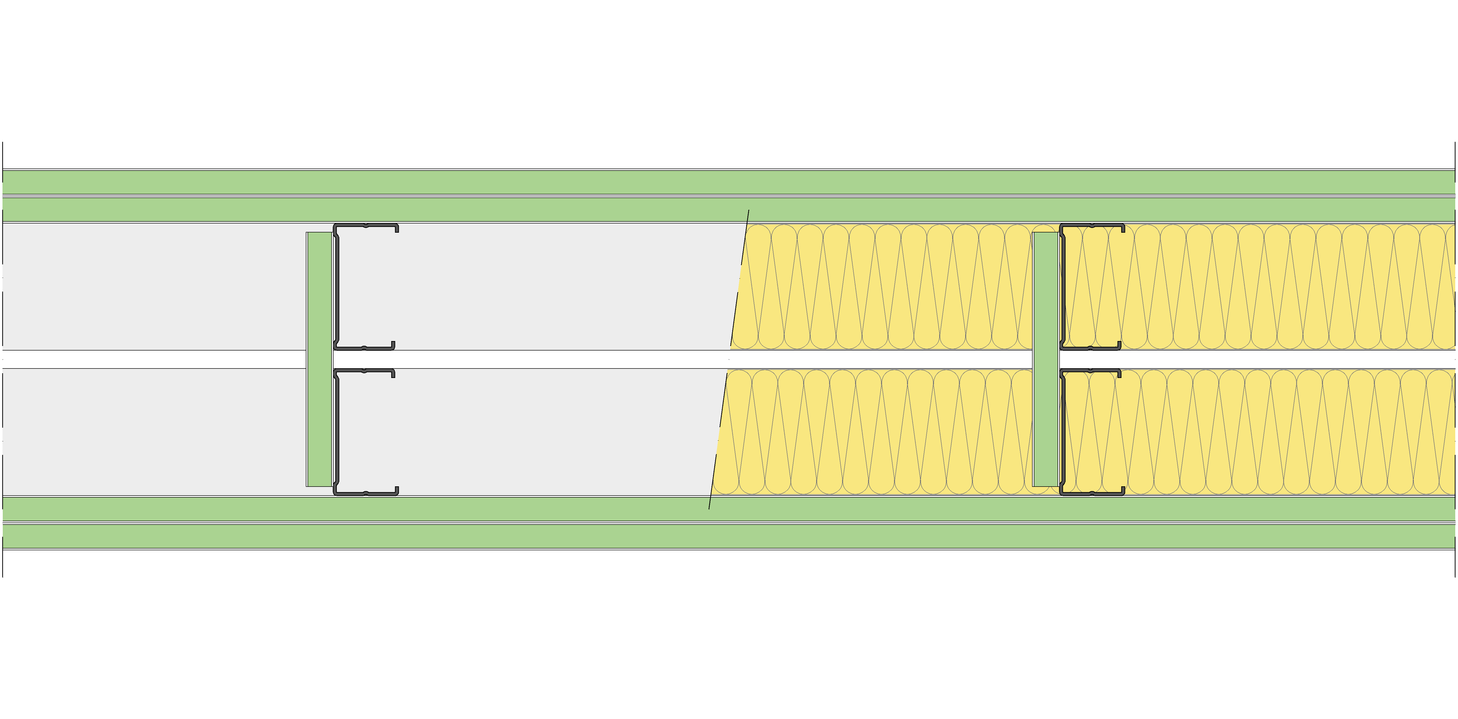 Tabique Pladur® 200/400 (70-35+e+70-35) 4H1 2MW Arriostrado