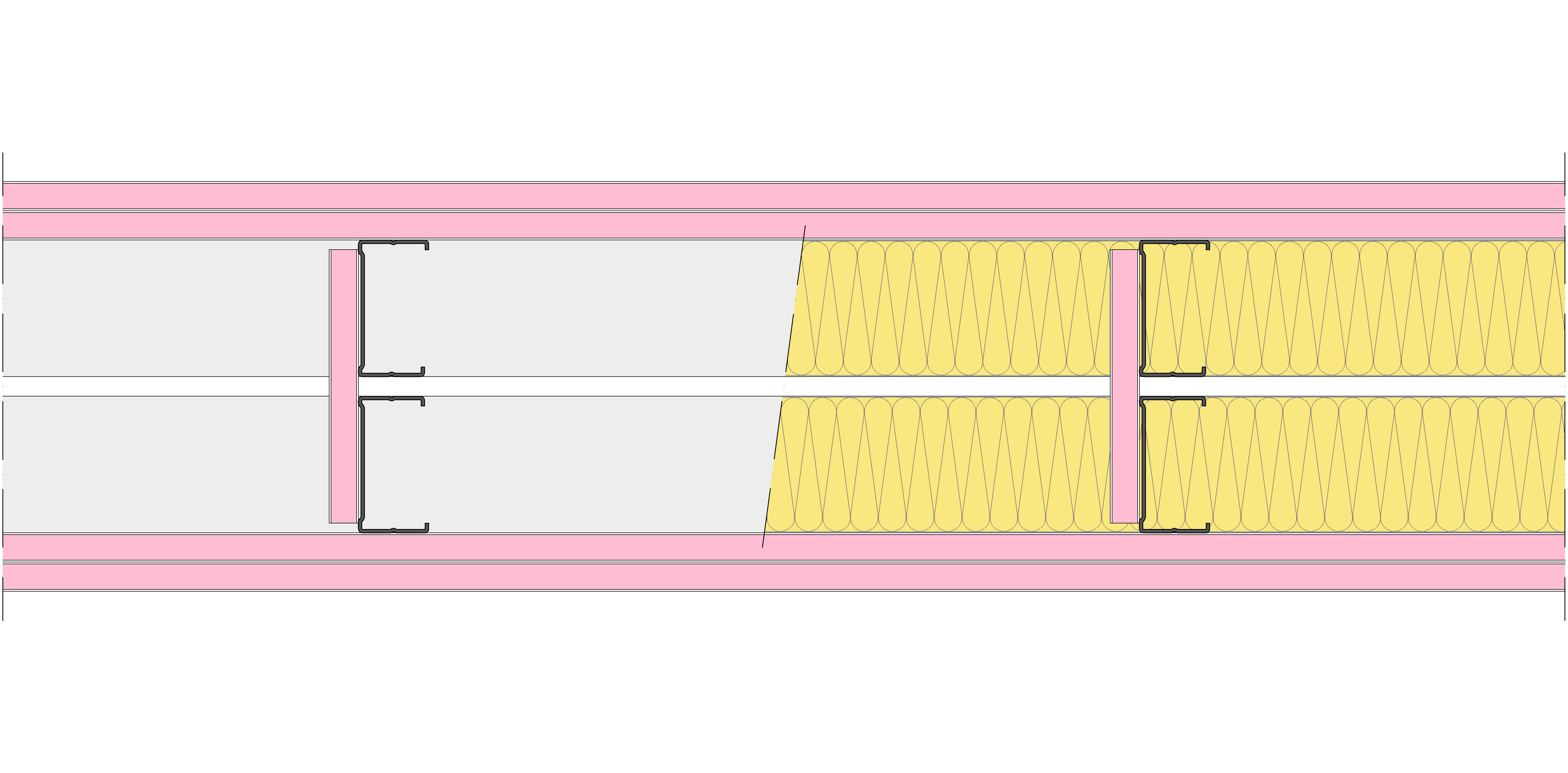 Tabique Pladur® 200/400 (70-35+e+70-35) 4F 2MW Arriostrado