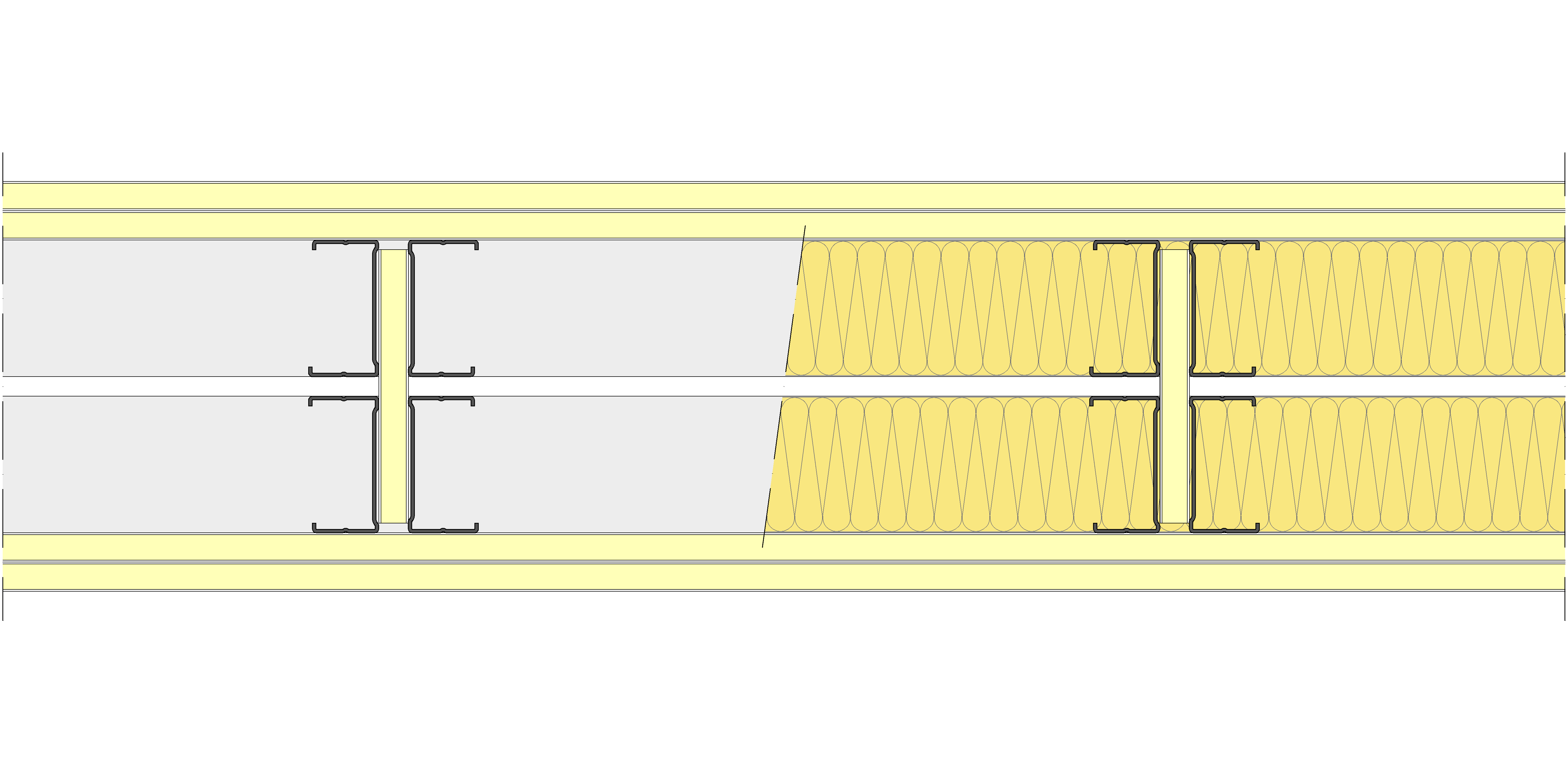 Tabique Pladur® 200/400 (70-35H+e+70-35H) 4I 2MW Arriostrado