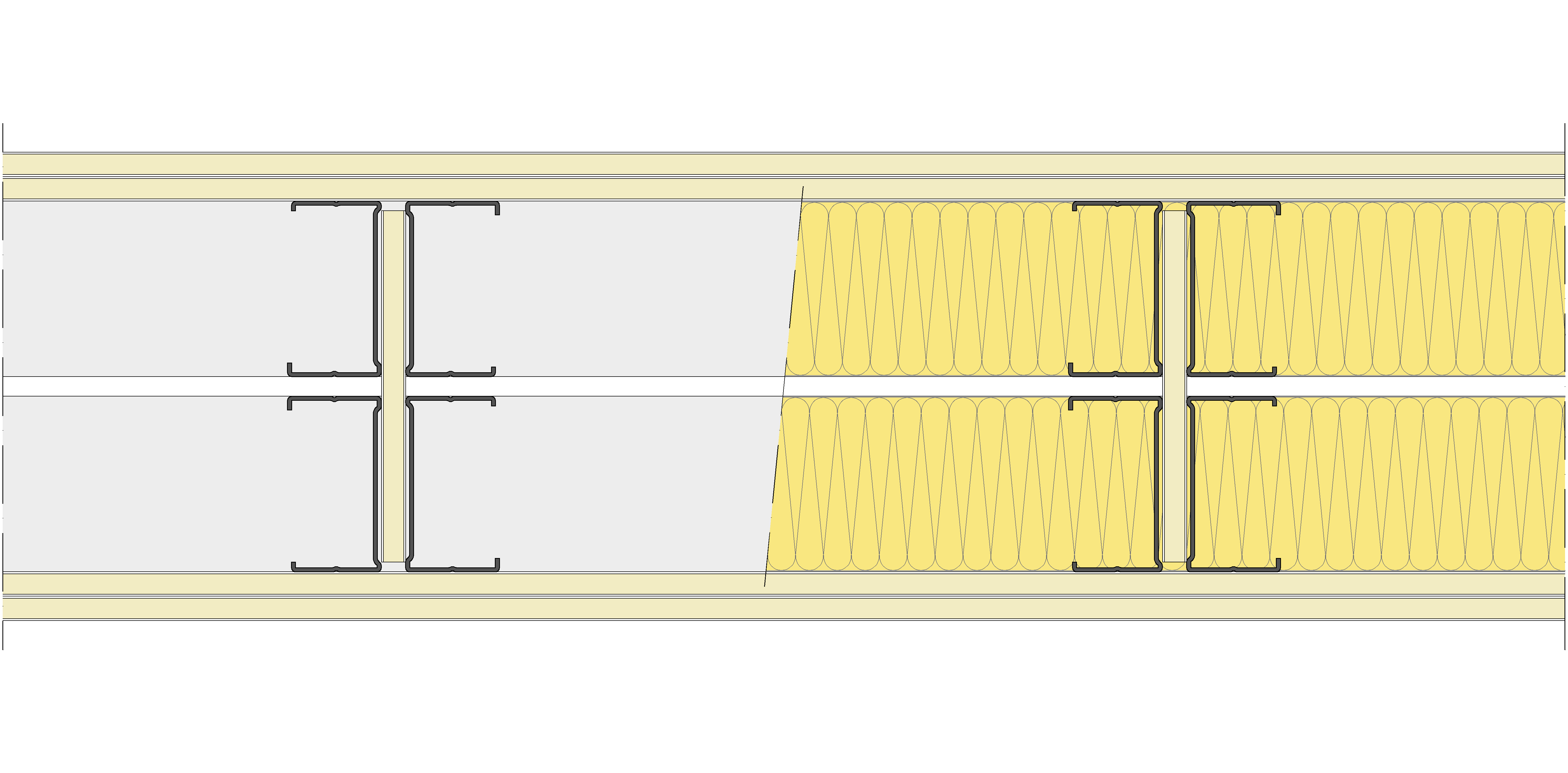 Tabique Pladur® 230/400 (90H+e+90H) 4N 2MW Arriostrado