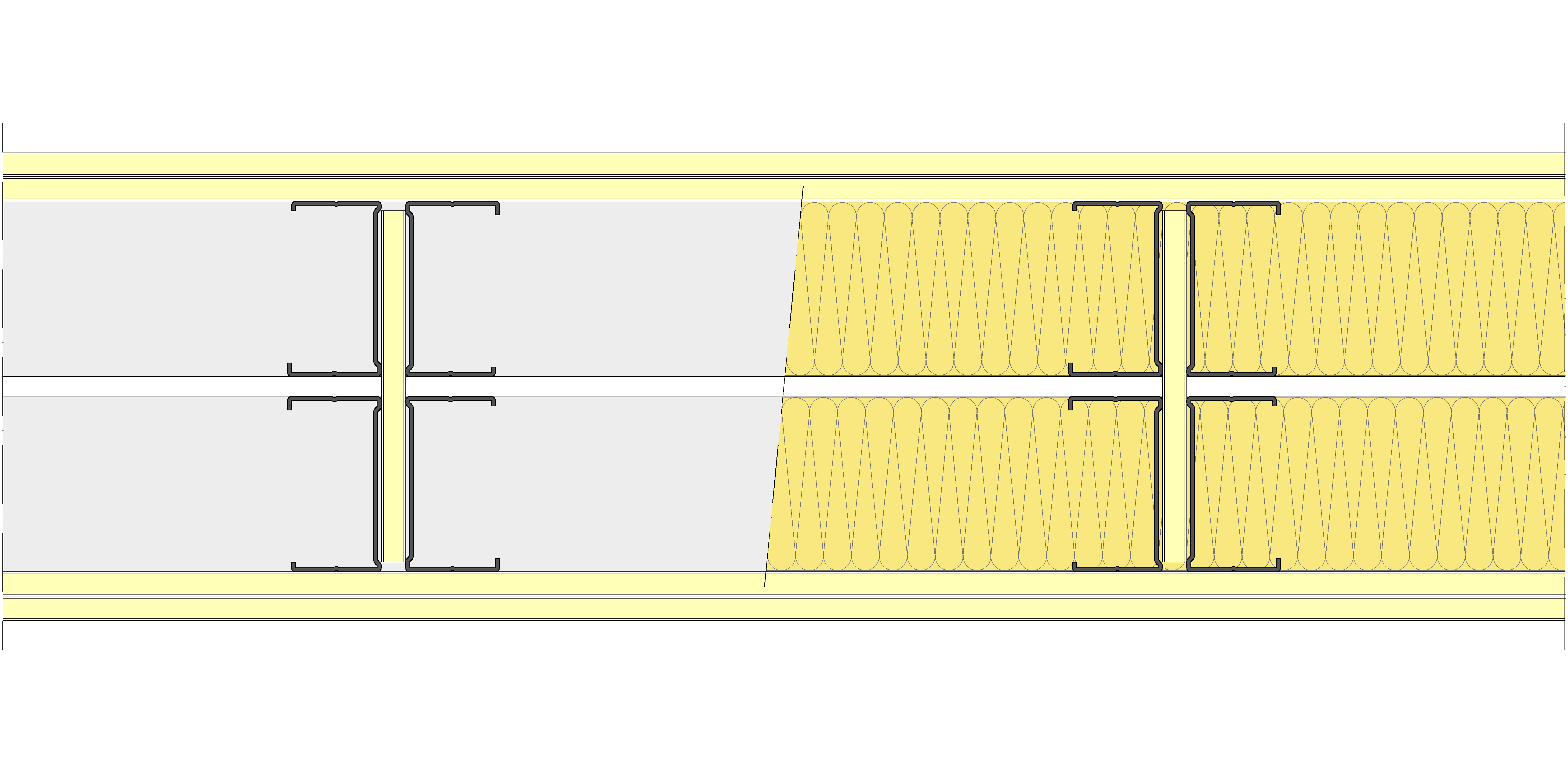 Tabique Pladur® 230/400 (90H+e+90H) 4I 2MW Arriostrado