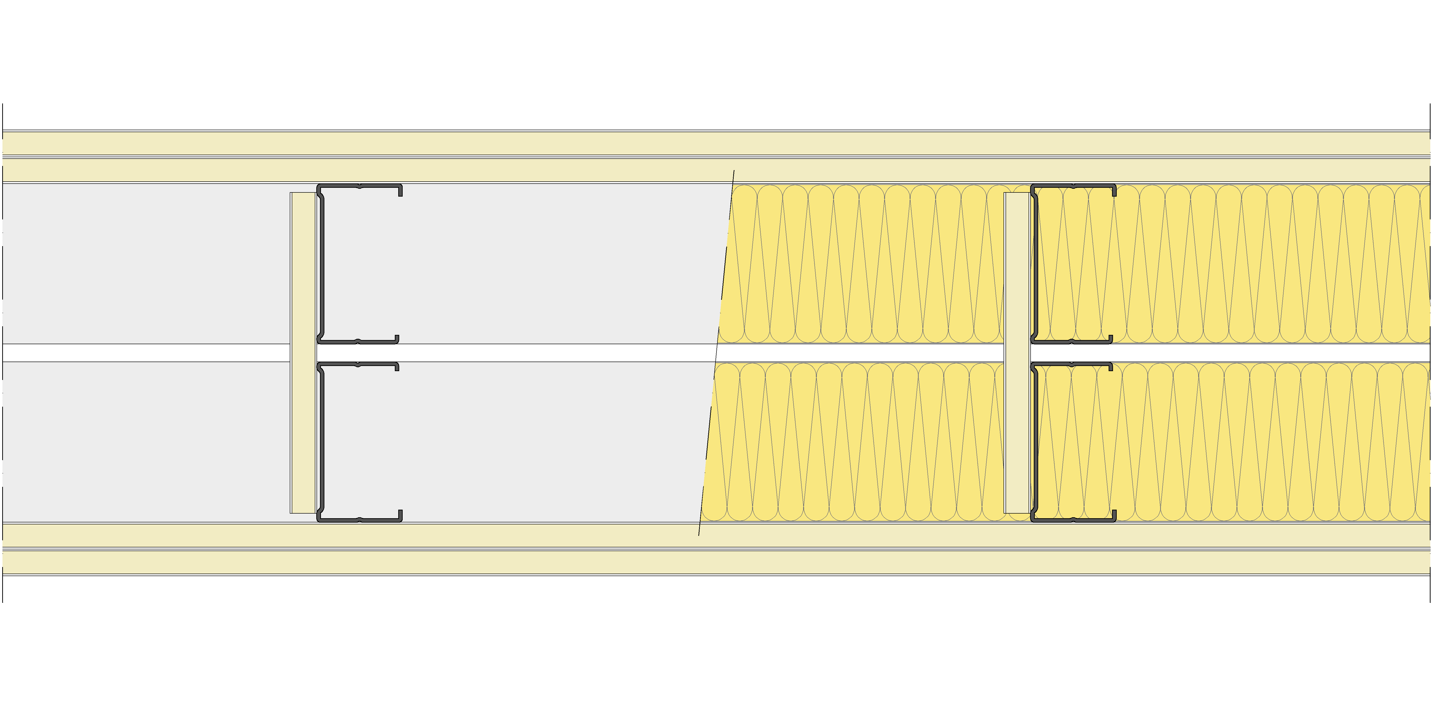 Tabique Pladur® 240/400 (90+e+90) 4N 2MW Arriostrado