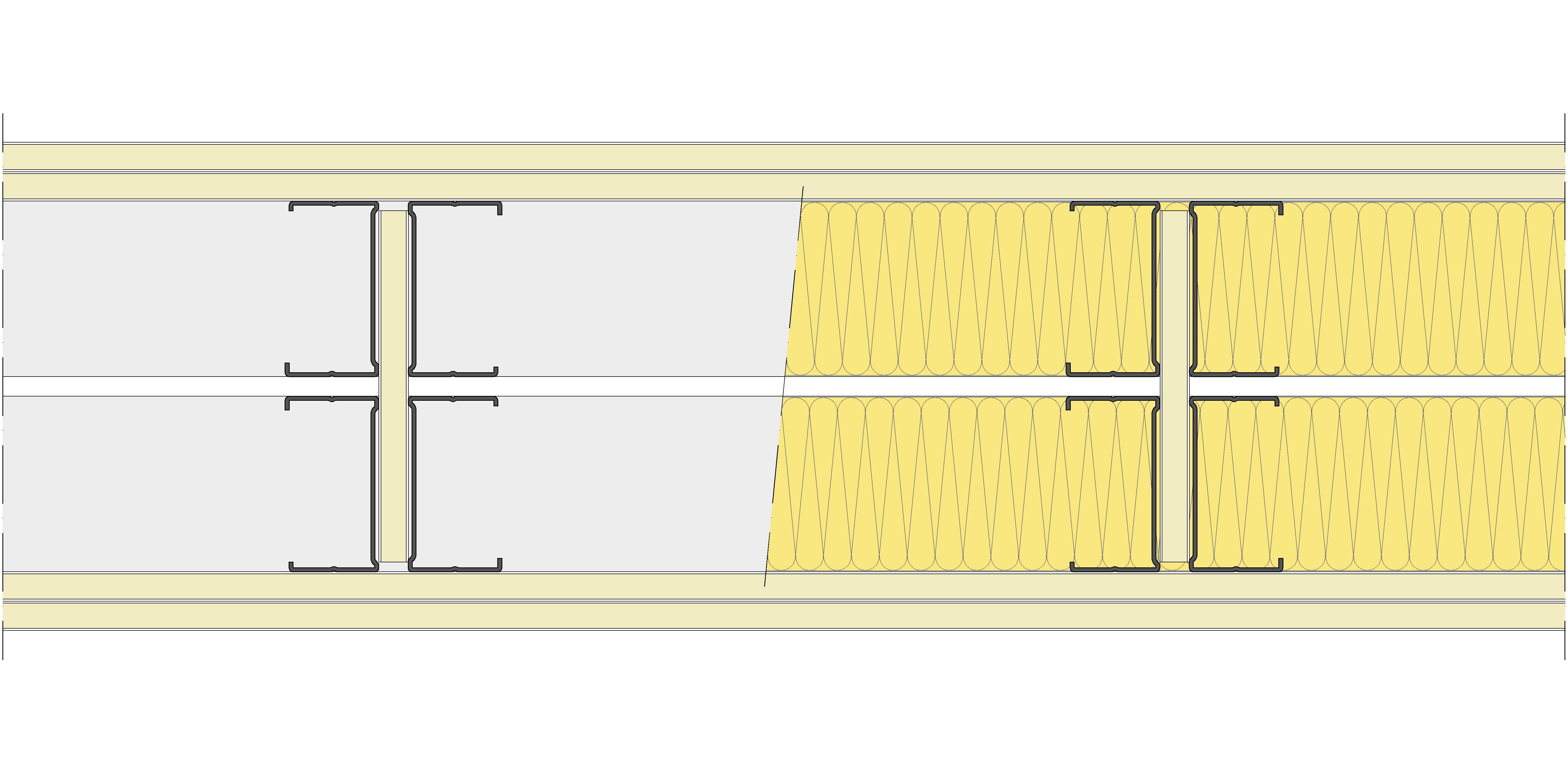 Tabique Pladur® 240/400 (90H+e+90H) 4N 2MW Arriostrado