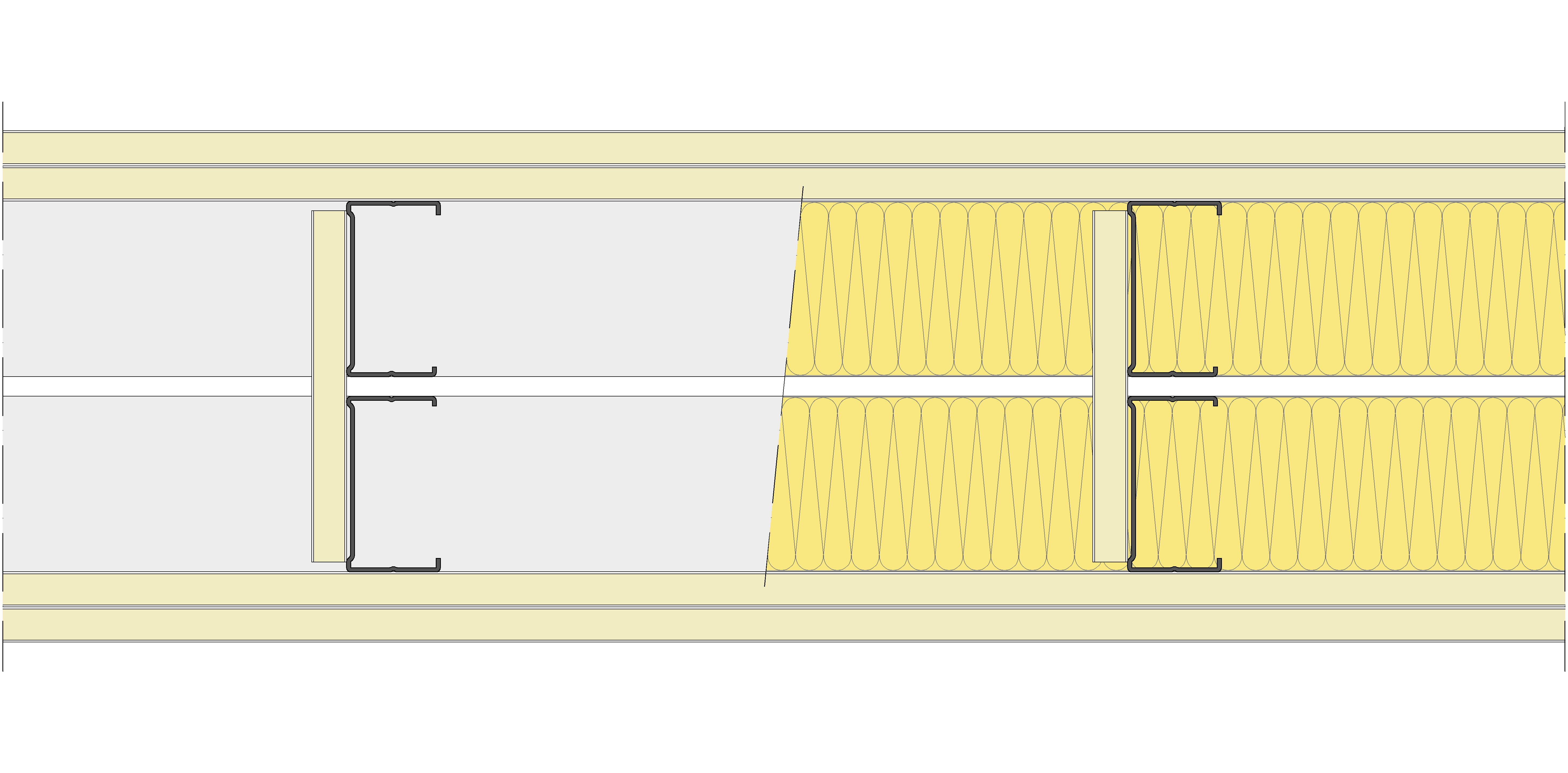 Tabique Pladur® 252/400 (90+e+90) 4N 2MW Arriostrado
